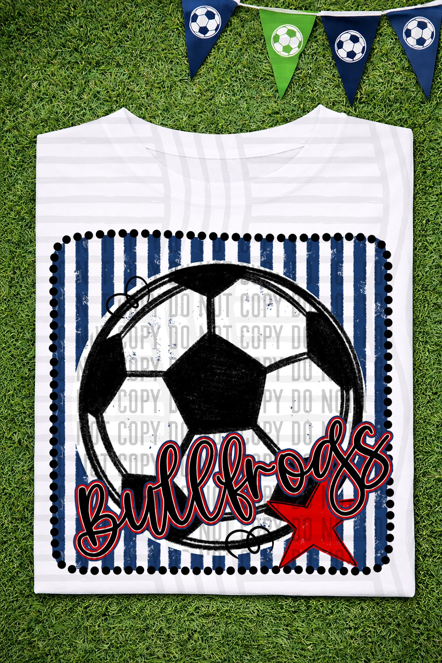 Soccer RWB Framed -  Custom + DROPDOWN - 300 DPI digital download