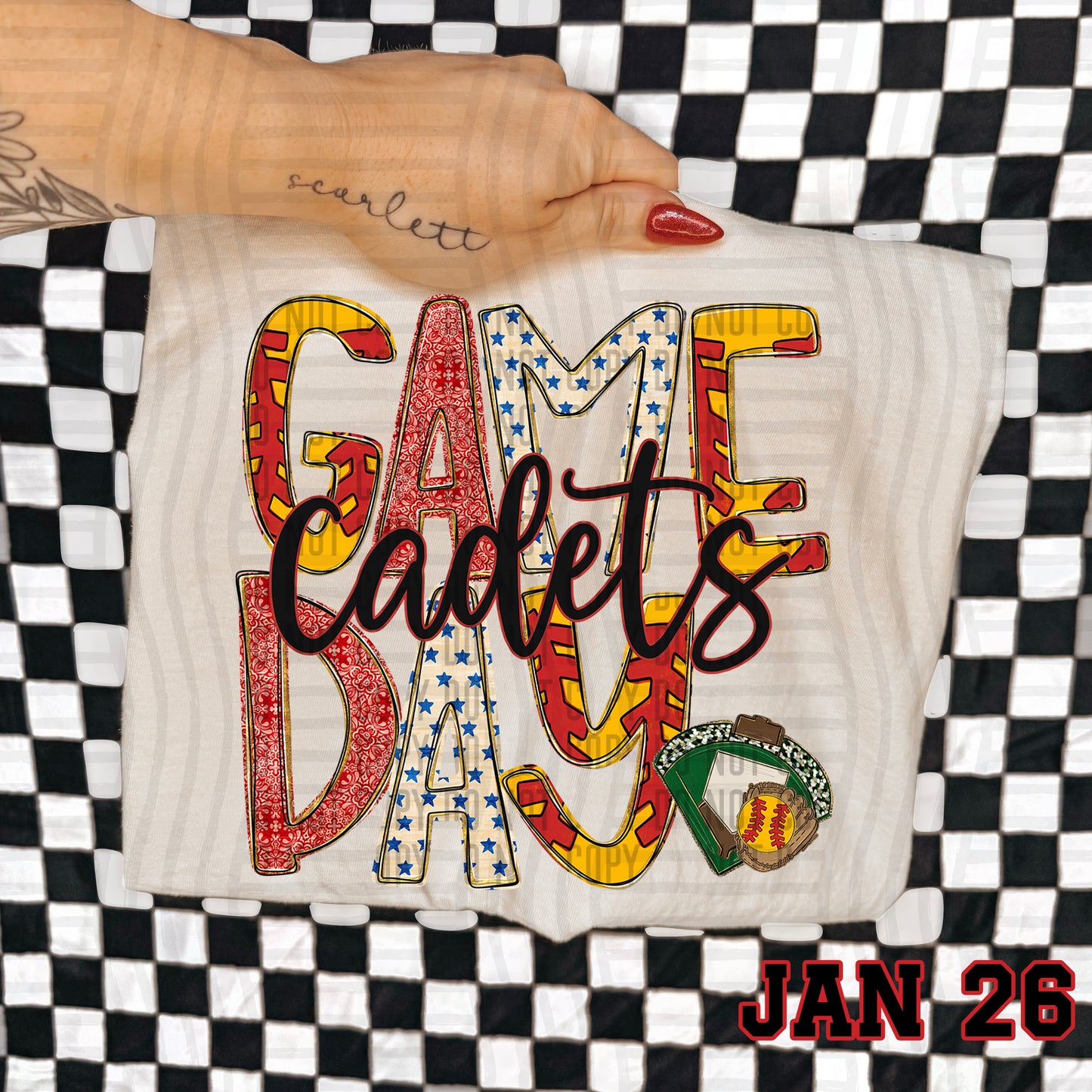 Game Day Softball- Custom + DROPDOWN - 300 DPI digital download