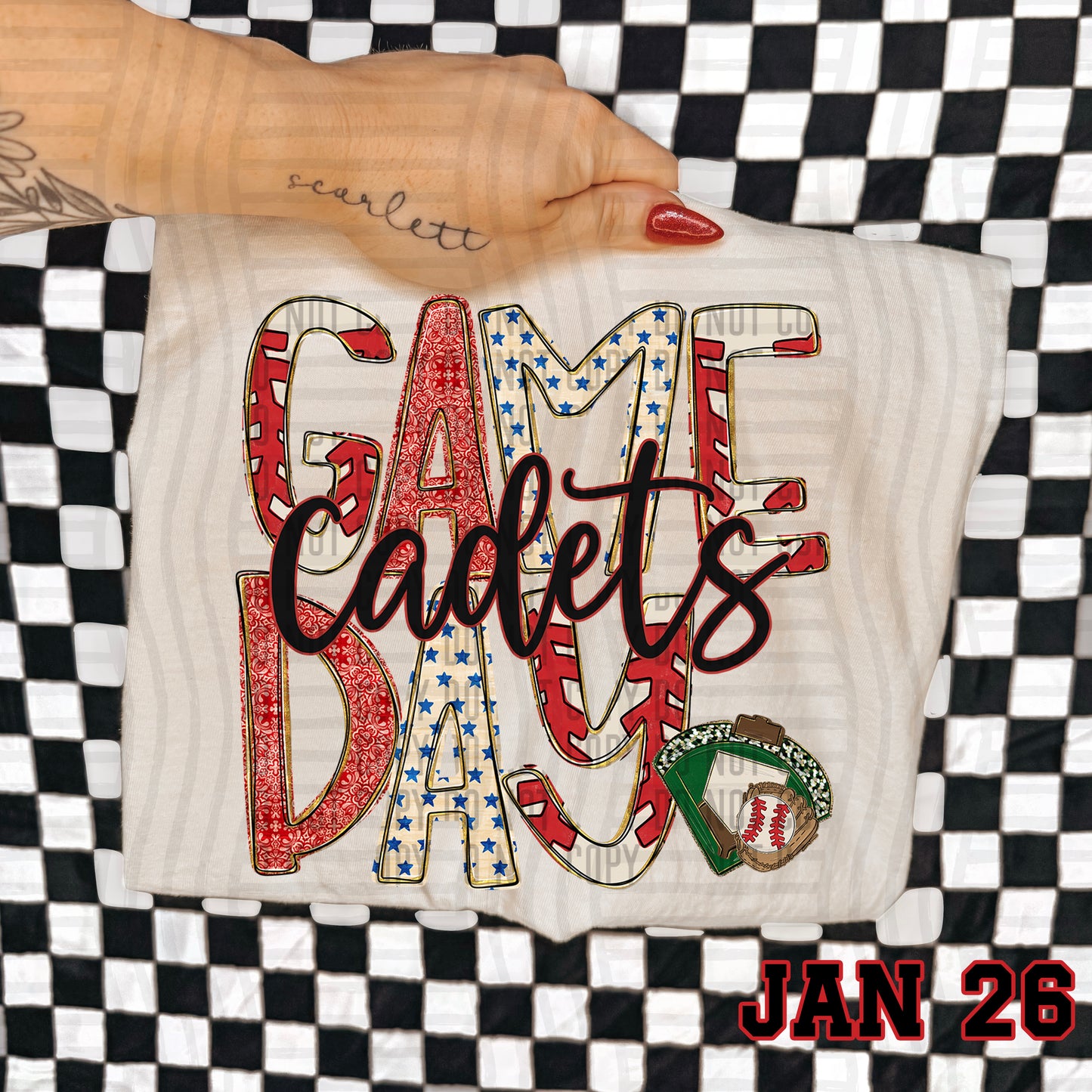 Game Day BASEBALL- Custom + DROPDOWN - 300 DPI digital download