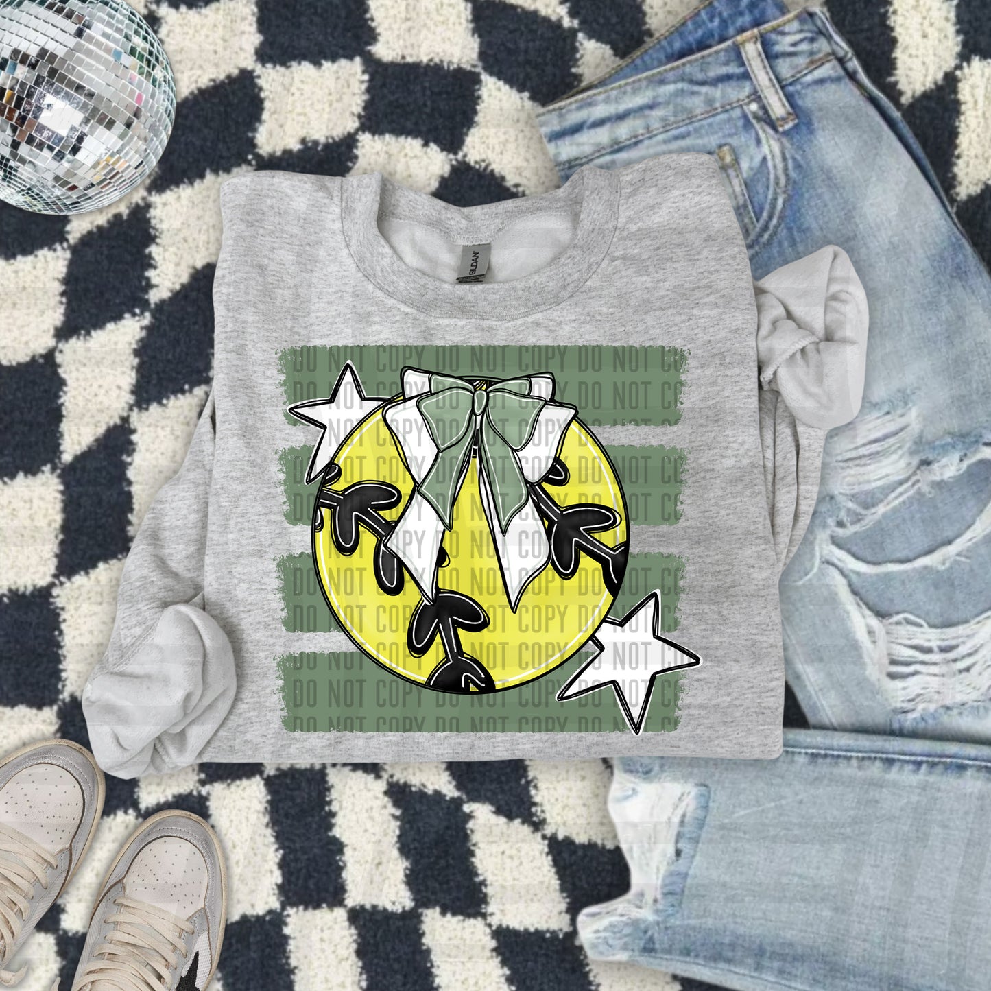 SOFTBALL BOW BOW CC 2608-0014 - Color Dropdown Digital Download 300DPI PNG FILE