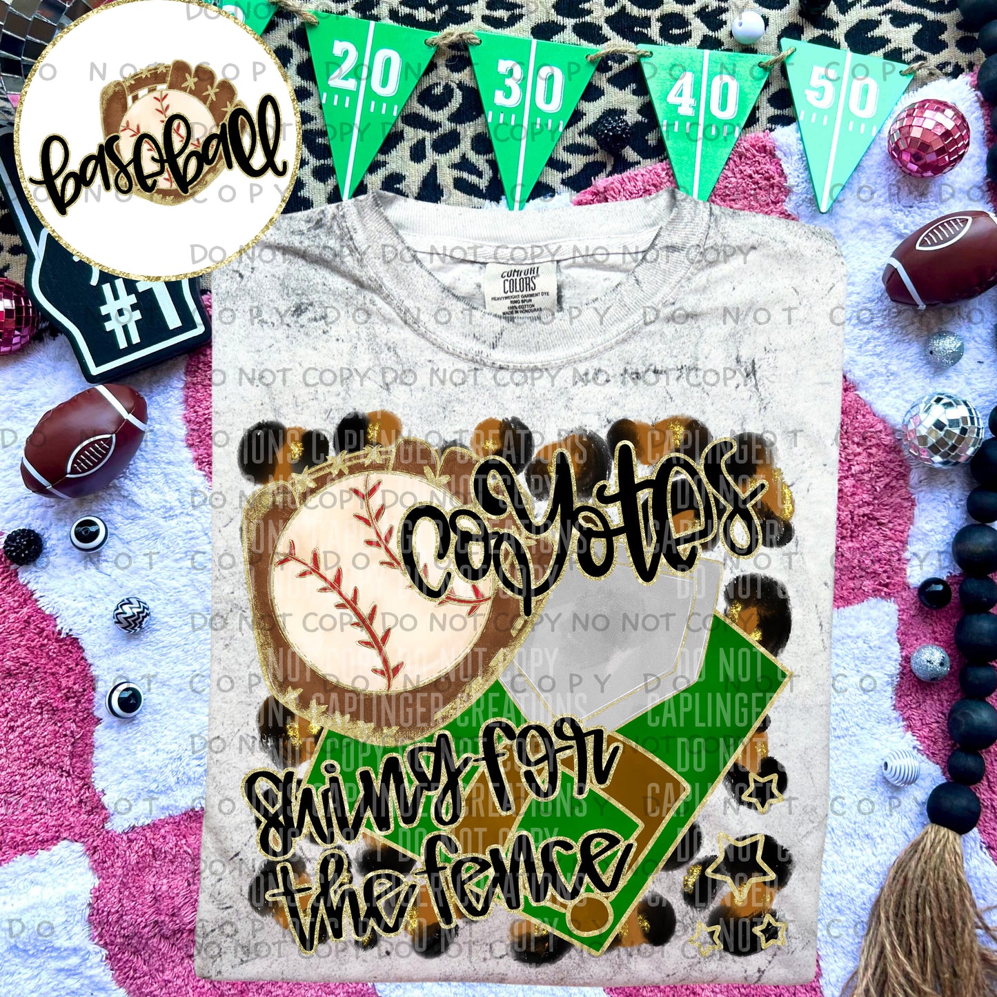 Swing for the fence - Animal Print BASEBALL with optional sleeve/front- DROPDOWN + CUSTOM - Digital Download 300DPI PNG FILE