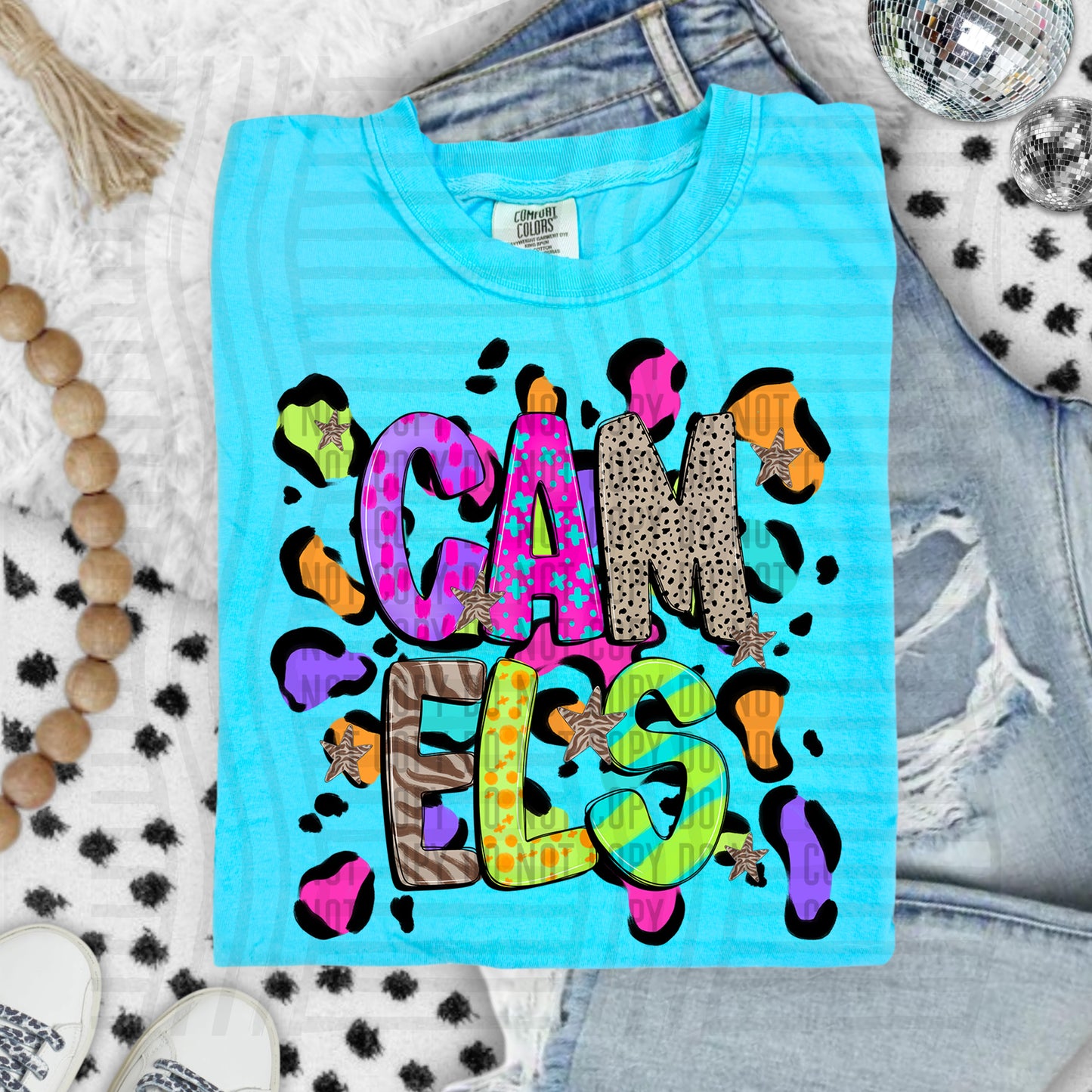 Funky Mix-Up Leopard Spot Mascots - Custom + Dropdown - 300 dpi Digital Download