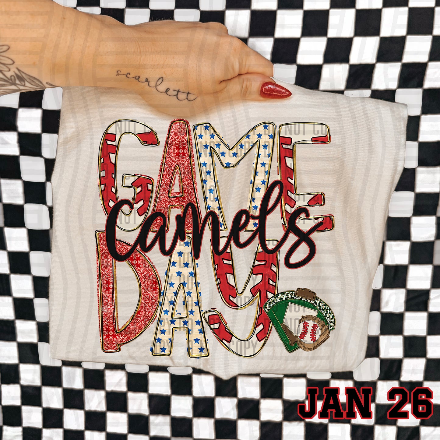 Game Day BASEBALL- Custom + DROPDOWN - 300 DPI digital download