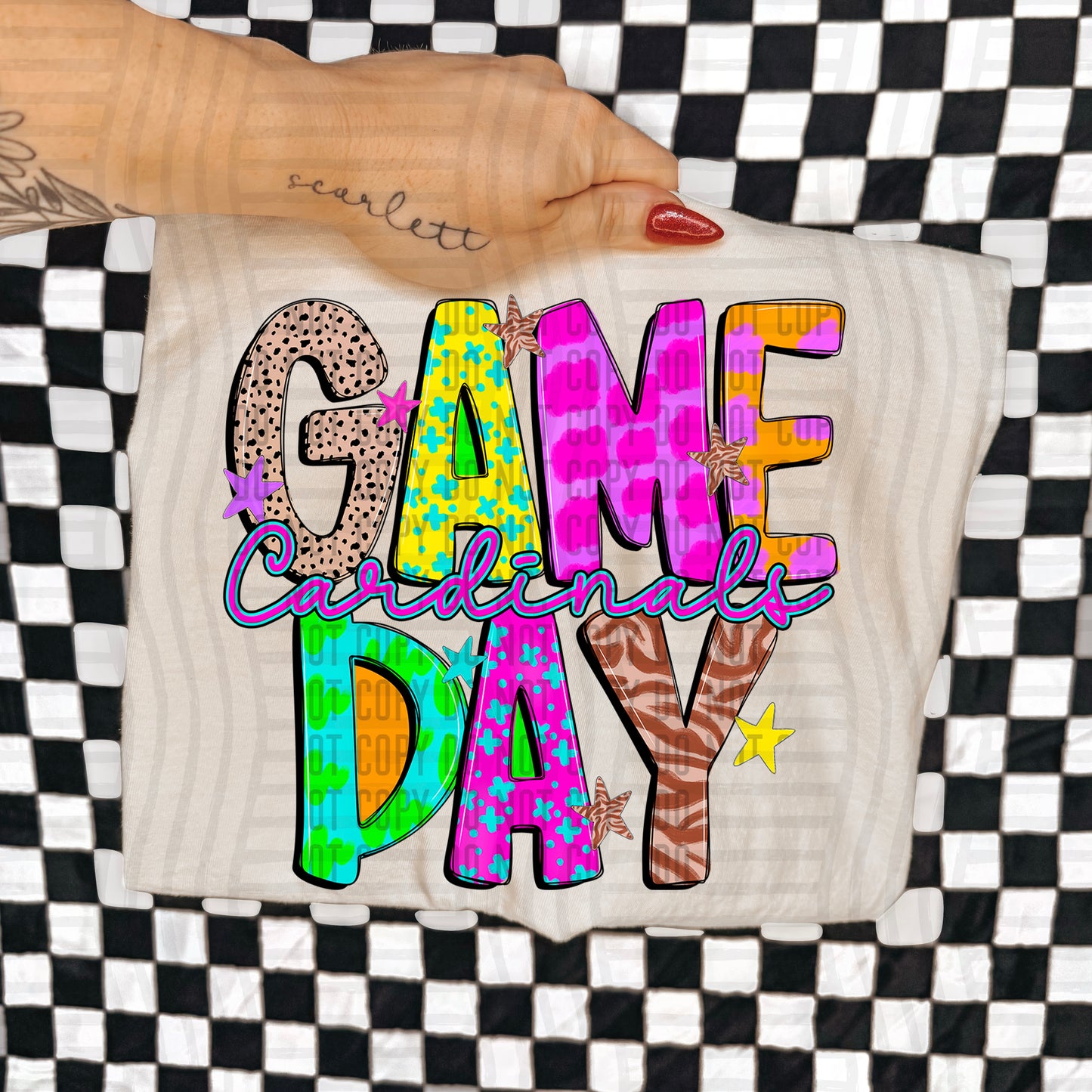 Funky Mix Up Game Day Custom + Dropdown  - 300 dpi Digital Download