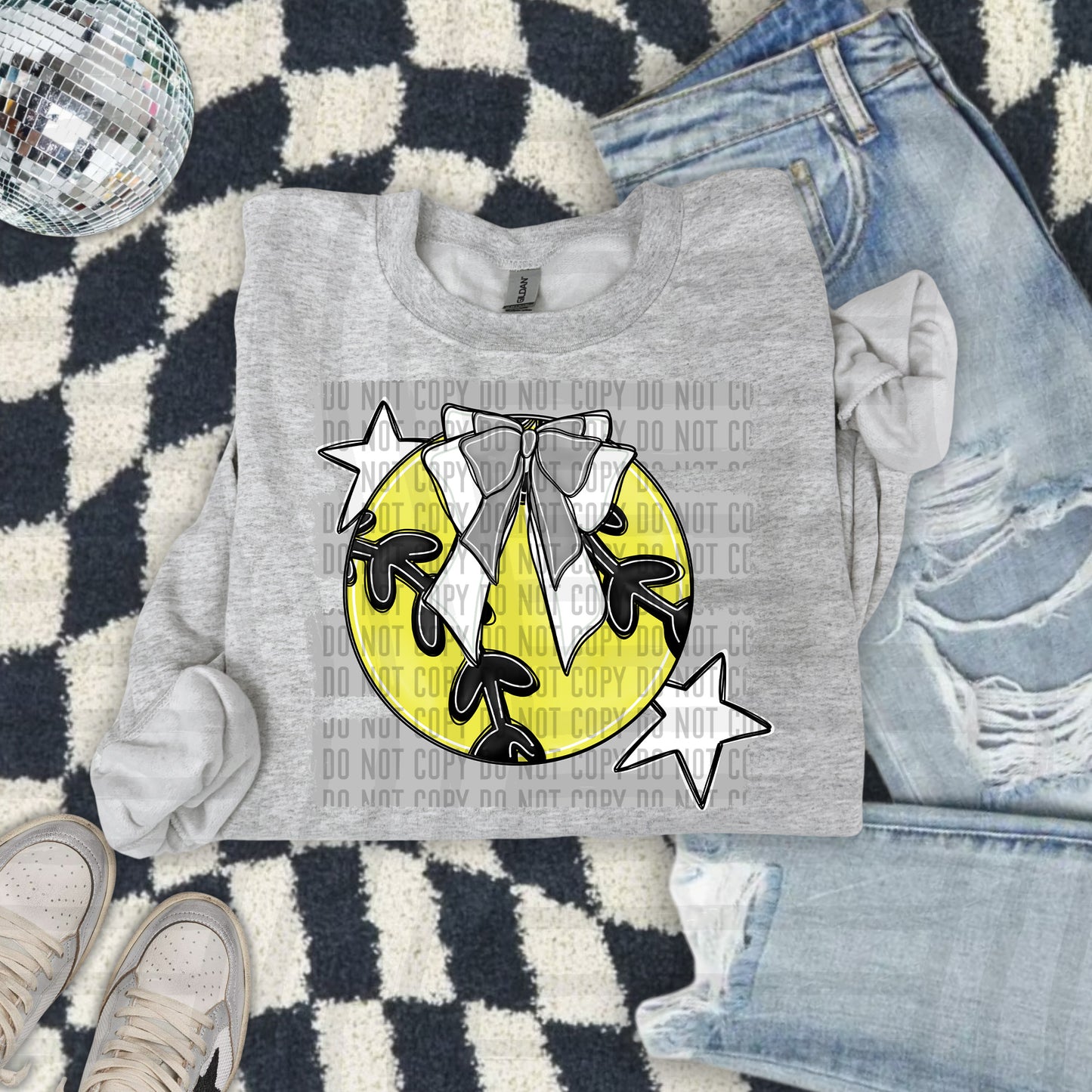SOFTBALL BOW BOW CC 2608-0014 - Color Dropdown Digital Download 300DPI PNG FILE