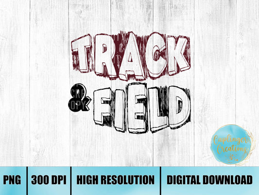 Maroon - Track and Field - Digital download 300DPI PNG FILE