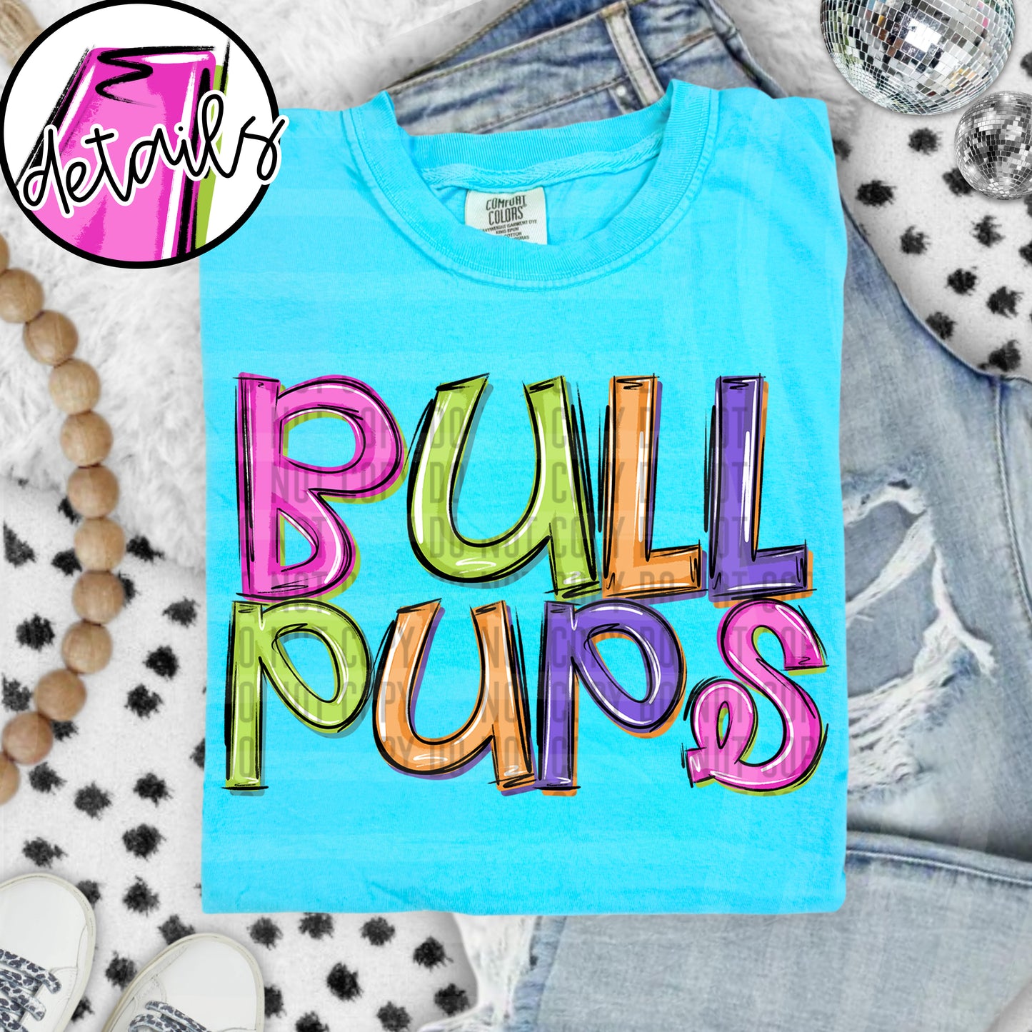 Neon Barbie Stacked - Custom + DROPDOWN - 300 DPI digital download