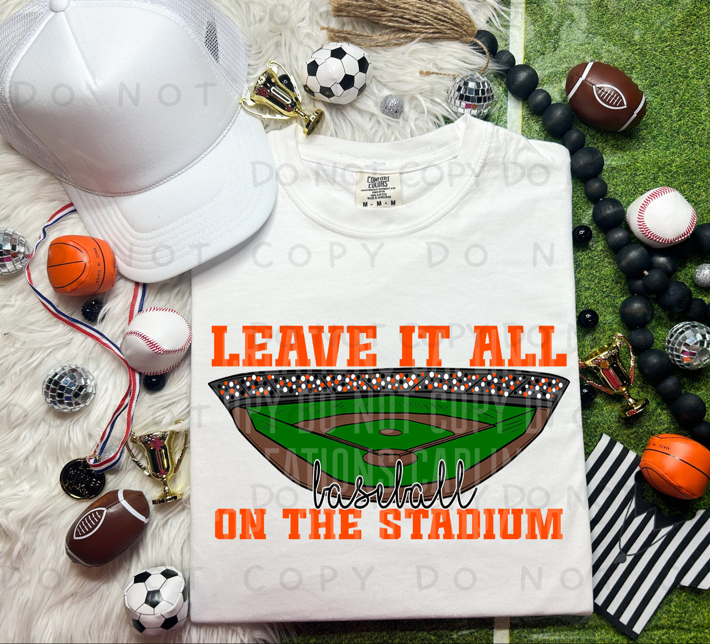 LEAVE IT ALL ON THE FIELD (SOCCER) - Color Dropdown Digital Download 300DPI PNG FILE