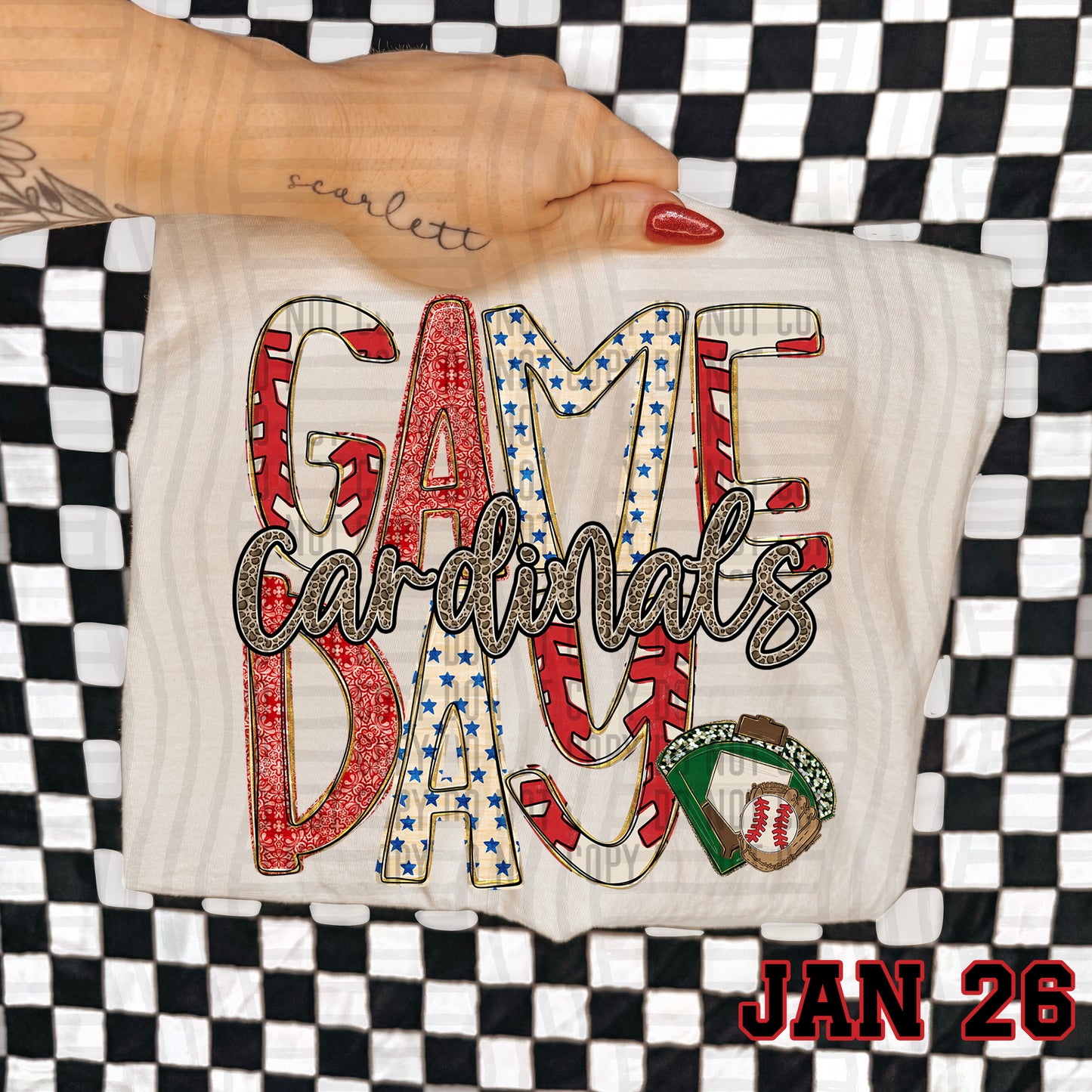 Game Day Baseball LEOPARD PRINT CENTER - Custom + DROPDOWN - 300 DPI digital download