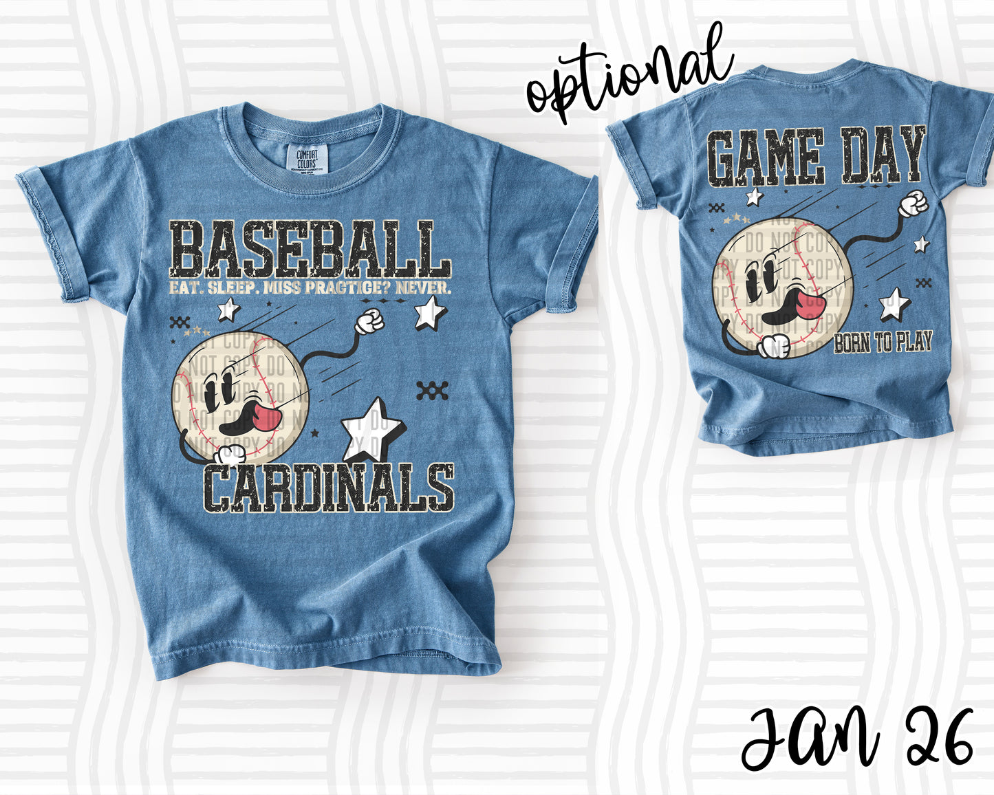Baseball  Eat. Sleep. Miss Practice? Never.  OPTIONAL front   - Custom + DROPDOWN - 300 DPI digital download