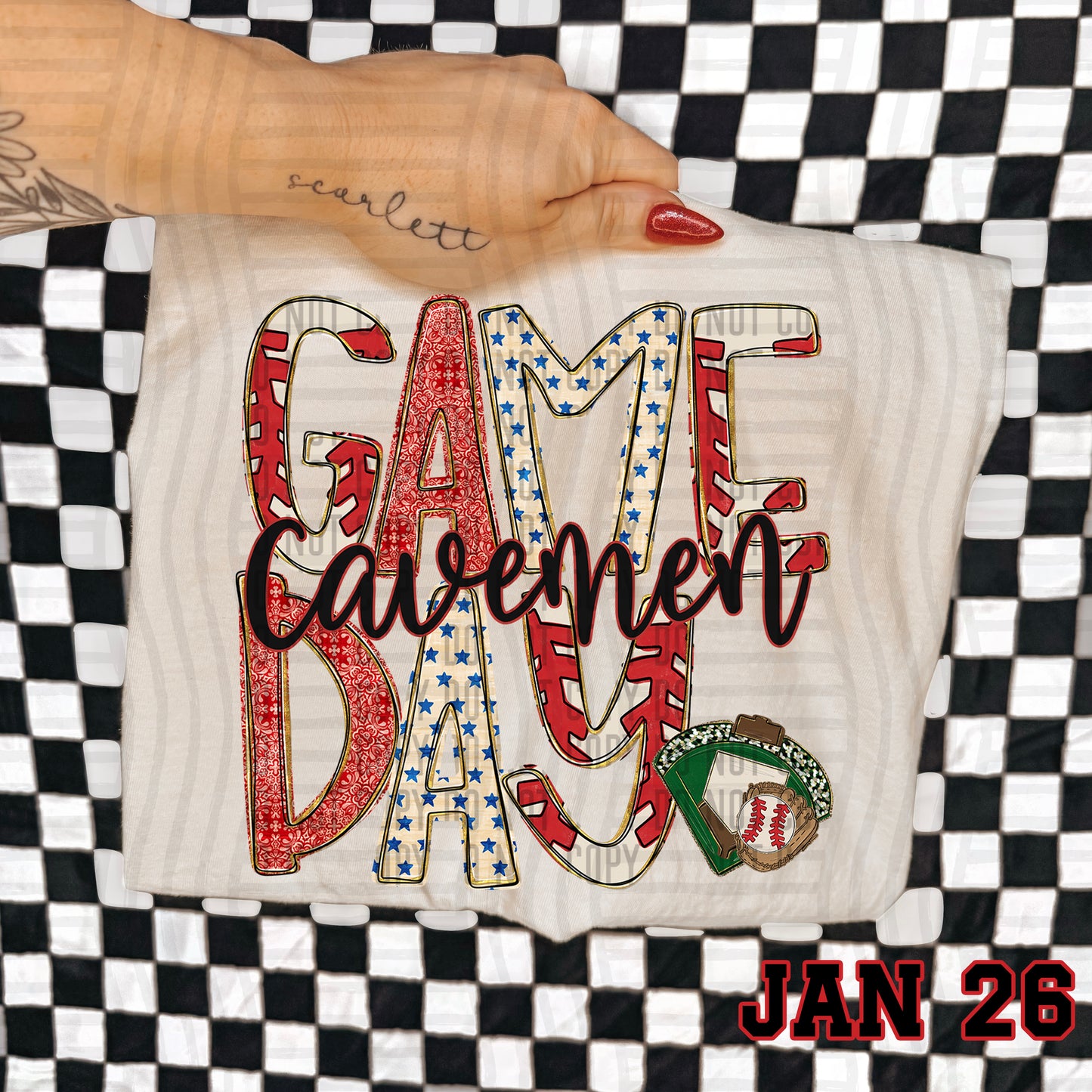 Game Day BASEBALL- Custom + DROPDOWN - 300 DPI digital download