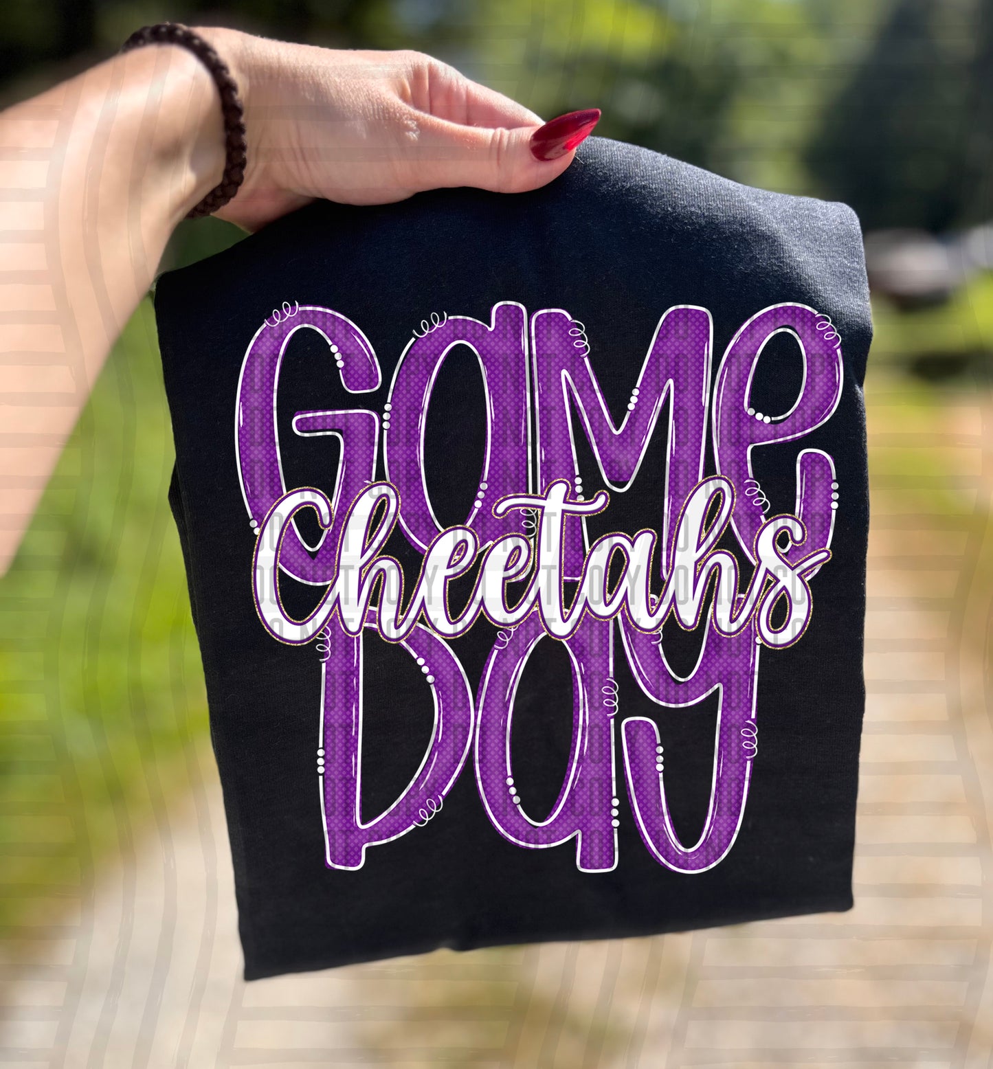 Purple - GAME DAY Doodles - 300 dpi Digital Download