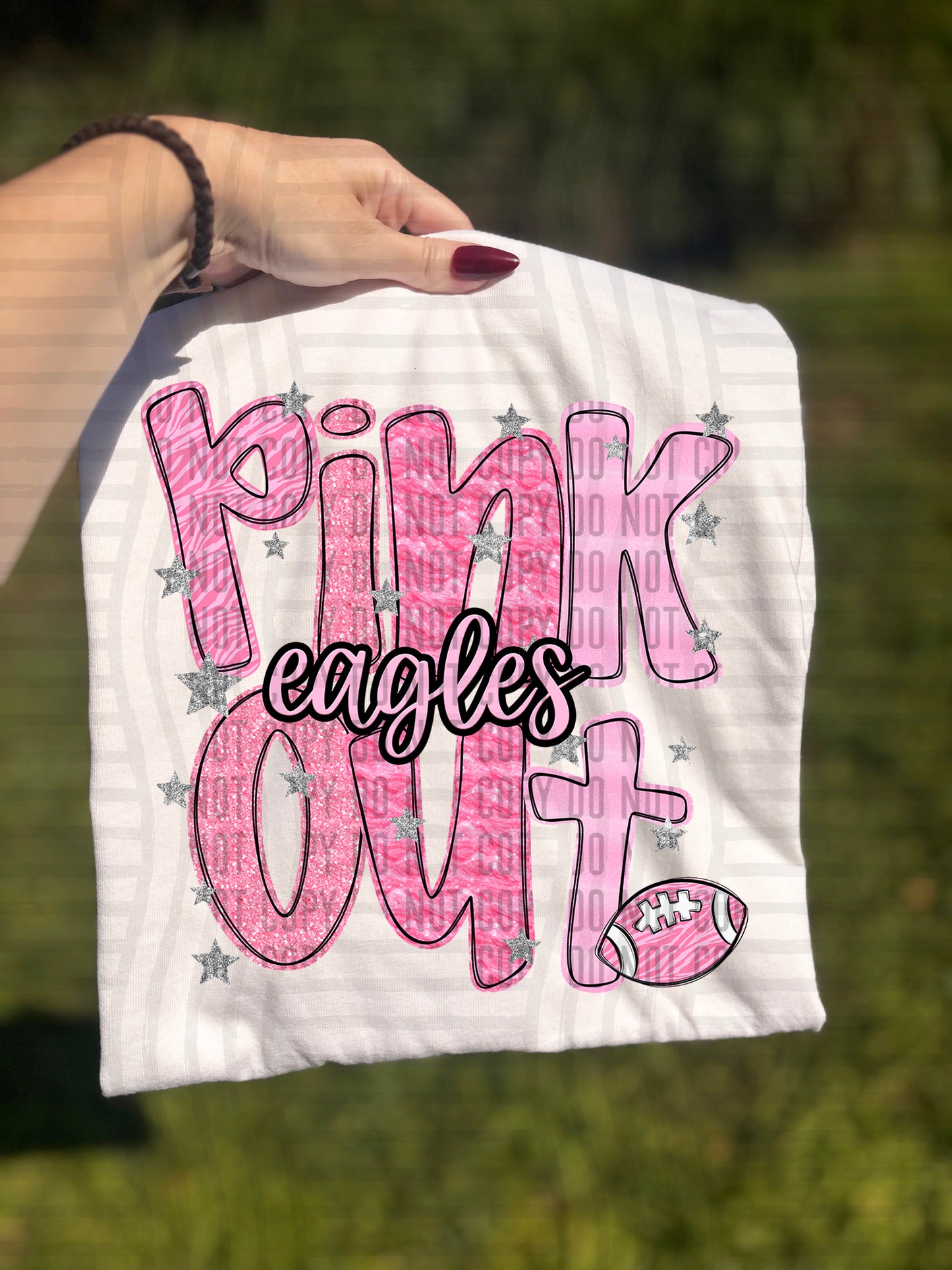 PINK OUT Football + CUSTOM - Dropdown - Digital Download 300DPI PNG FILE
