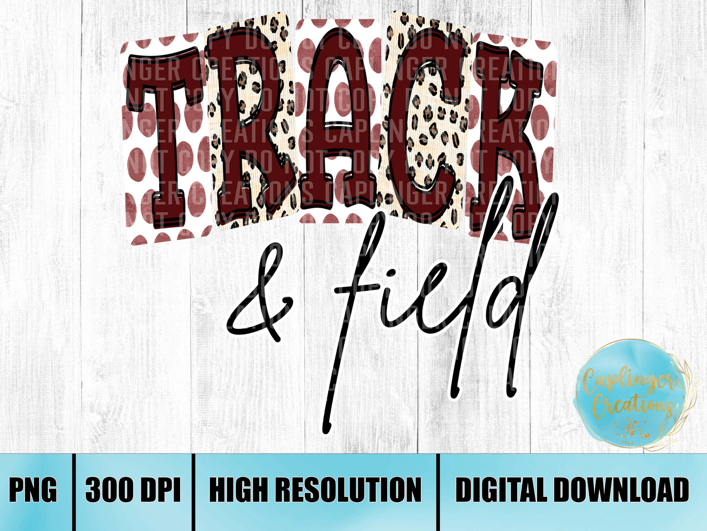 Maroon - boxed Track and Field animal print - Digital download 300DPI PNG FILE