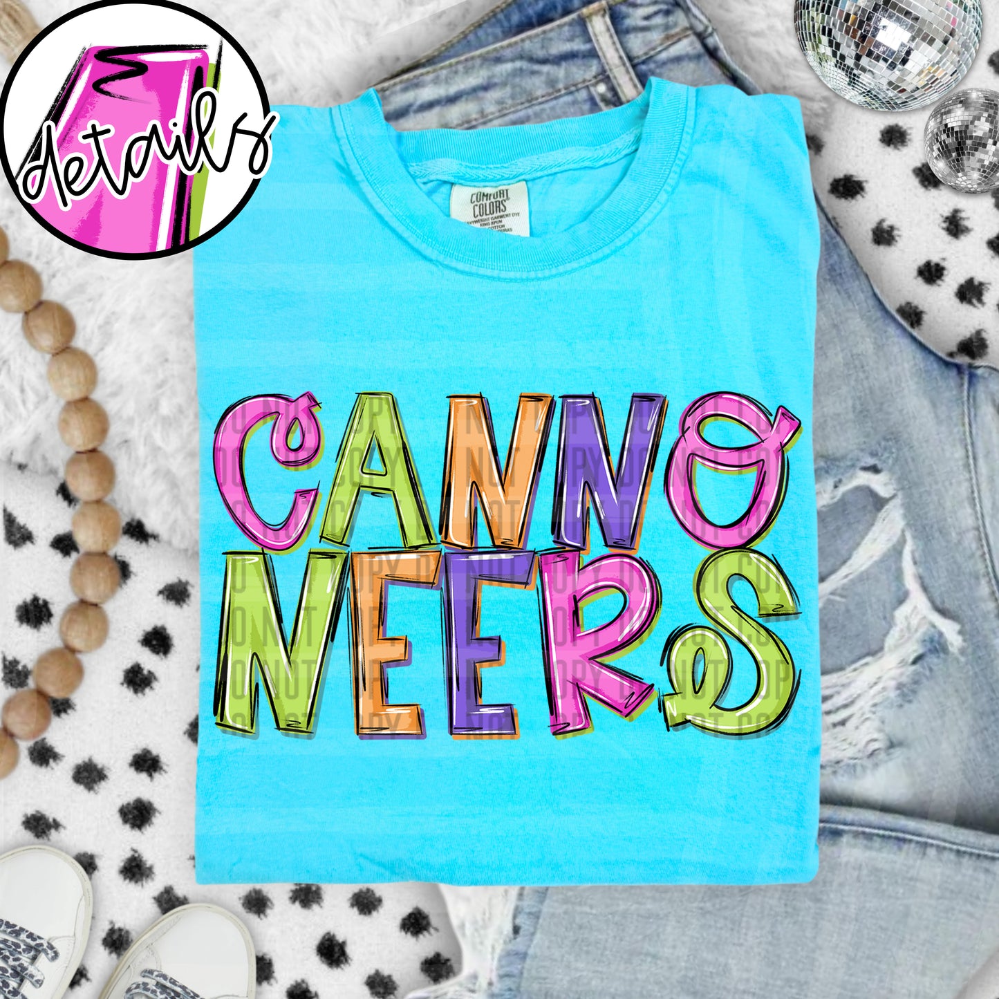 Neon Barbie Stacked - Custom + DROPDOWN - 300 DPI digital download