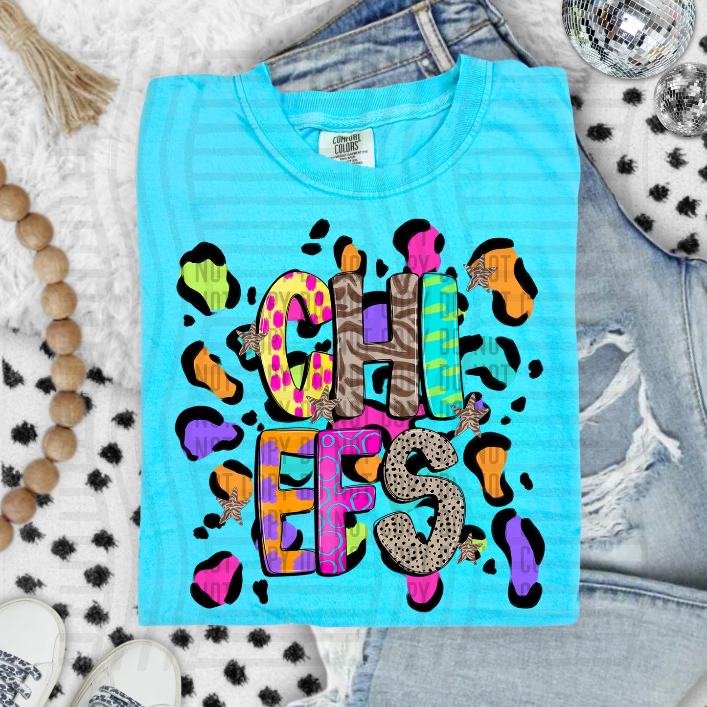 Funky Mix-Up Leopard Spot Mascots - Custom + Dropdown - 300 dpi Digital Download