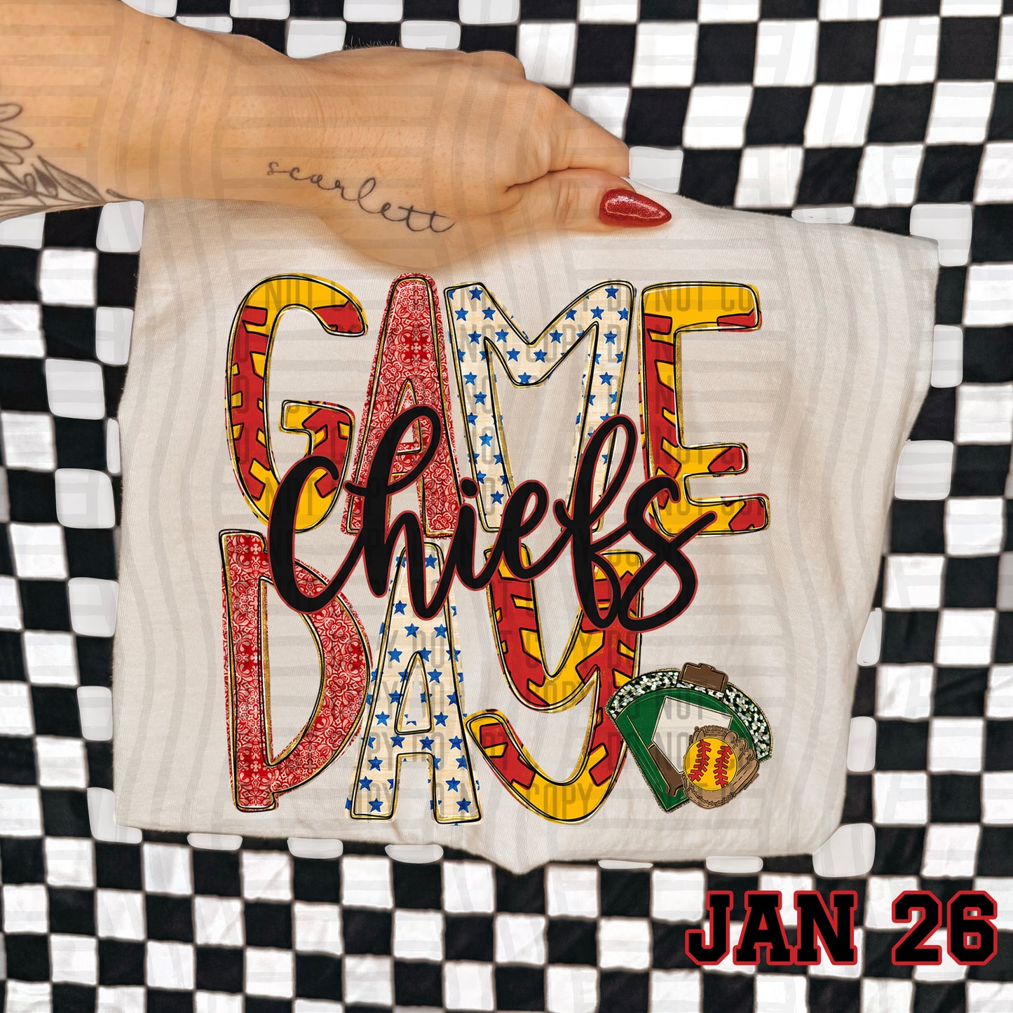 Game Day Softball- Custom + DROPDOWN - 300 DPI digital download