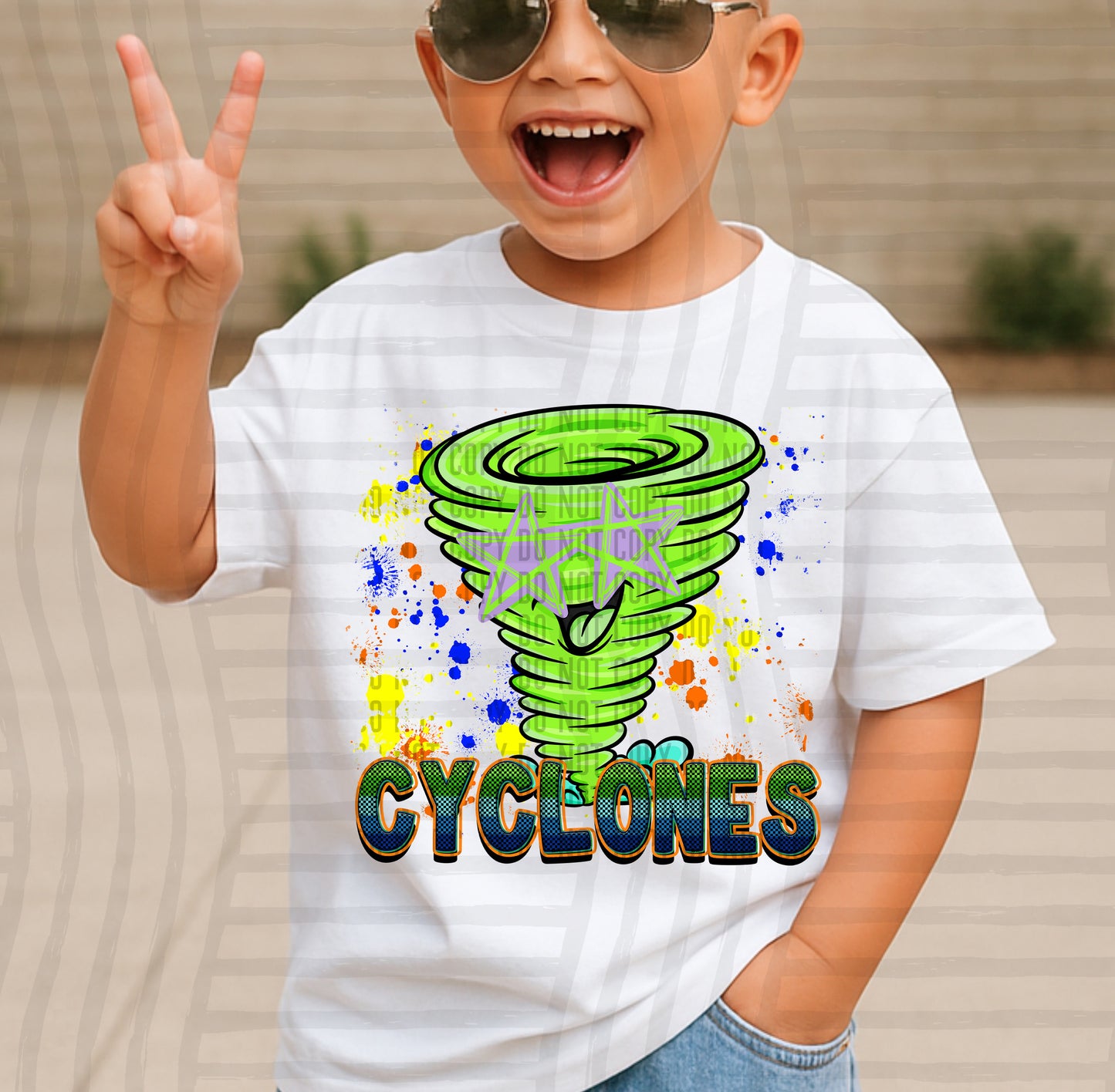 Paint Splatter STARRY EYED mascots blue/green/orange -  Digital Download 300DPI PNG FILE