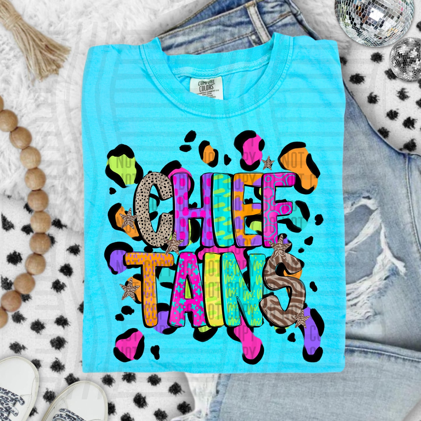 Funky Mix-Up Leopard Spot Mascots - Custom + Dropdown - 300 dpi Digital Download