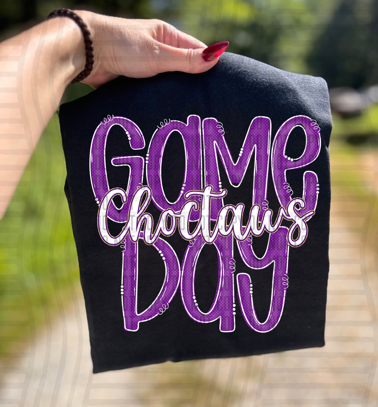 Purple - GAME DAY Doodles - 300 dpi Digital Download