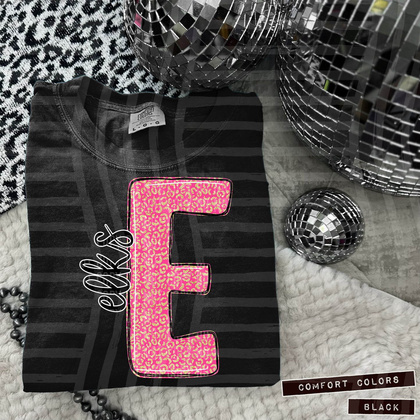 Pink Leopard Single Letter - Dropdown + CUSTOM- Digital Download 300DPI PNG FILE
