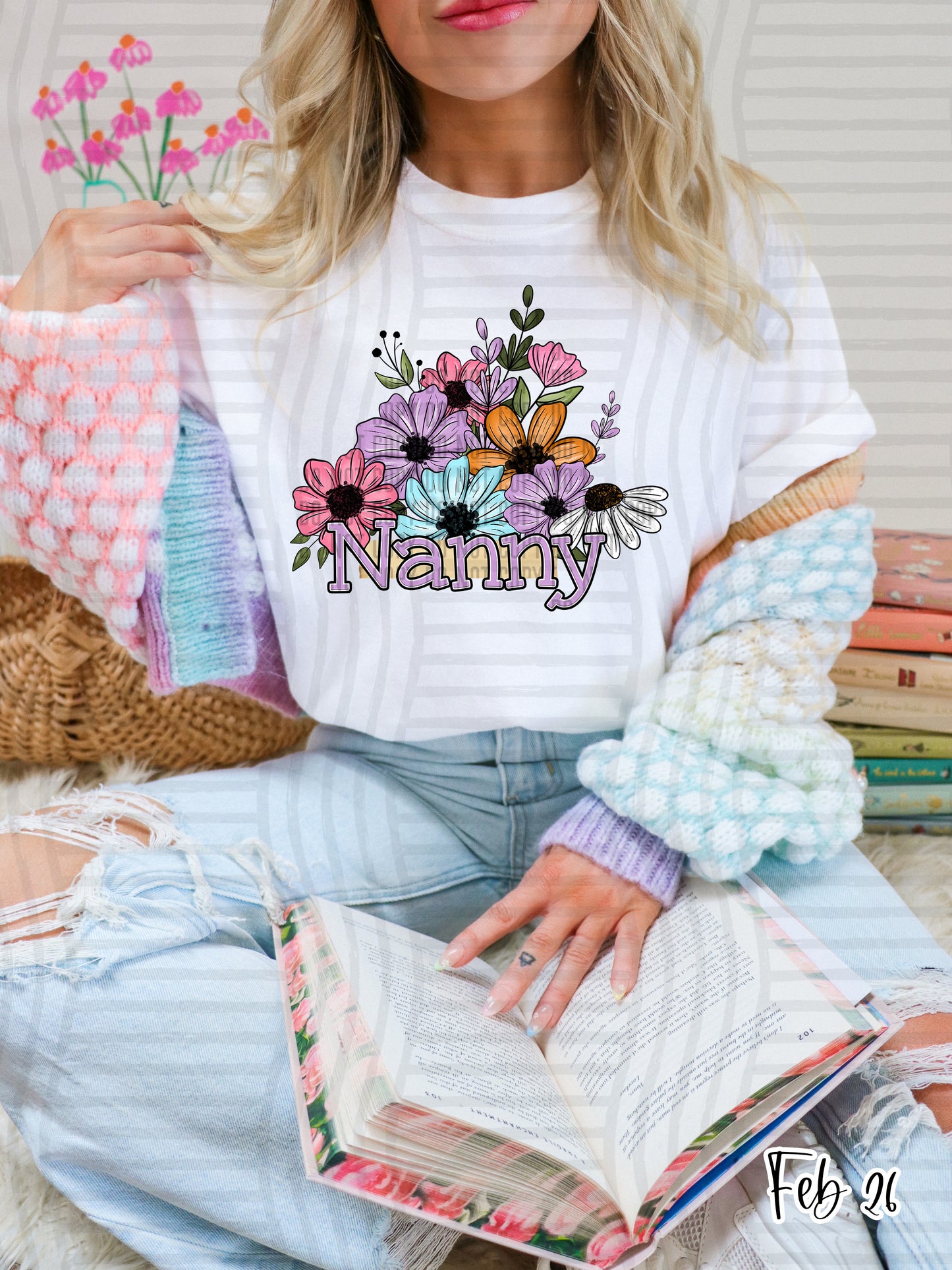 Floral Names -  Custom + Dropdown 300 DPI digital download