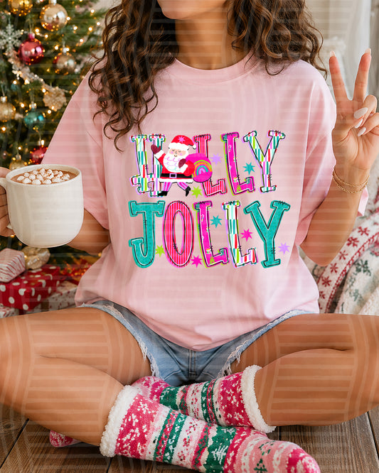 Holly Jolly Family Names + Custom + Dropdown 300 DPI digital download