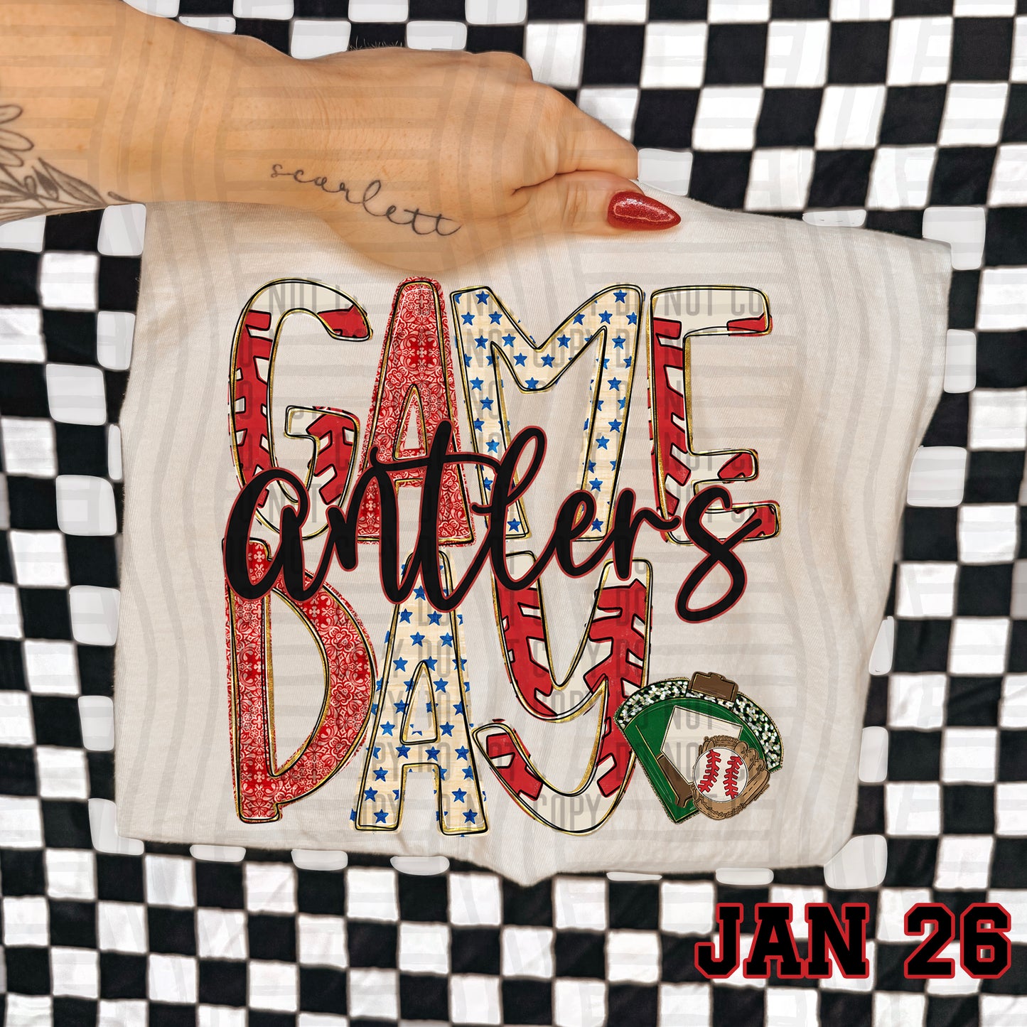 Game Day BASEBALL- Custom + DROPDOWN - 300 DPI digital download