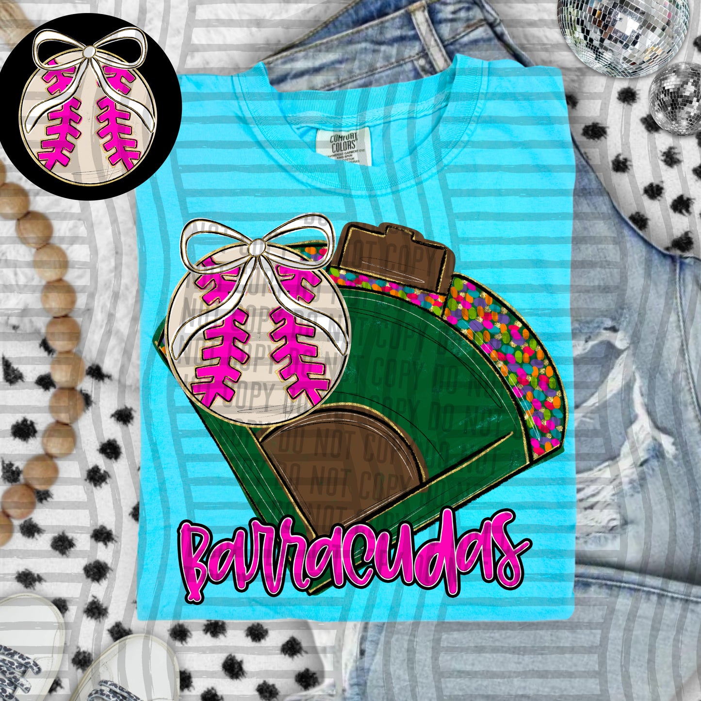 Preppy Baseball Field -optional pocket + Custom + Dropdown - 300 dpi Digital Download