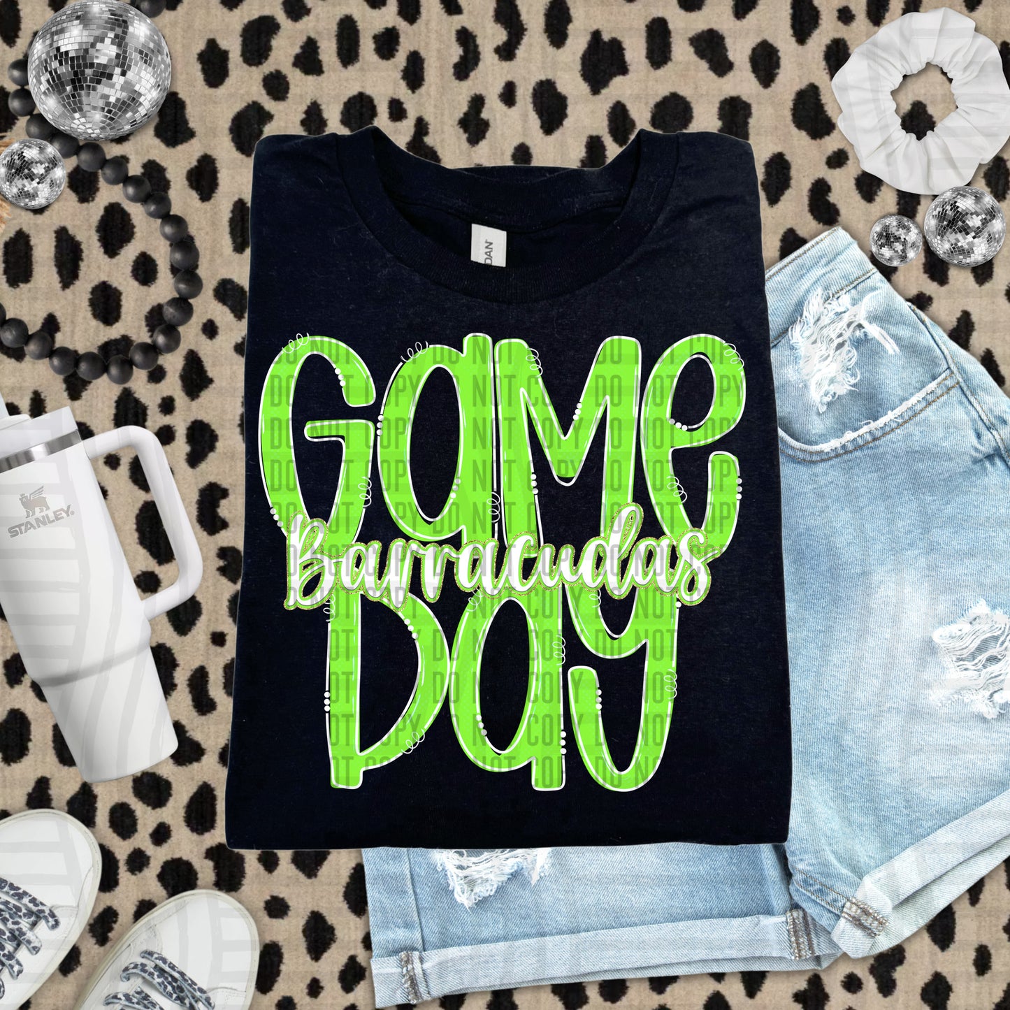 Lime- GAME DAY Doodles - 300 dpi Digital Download