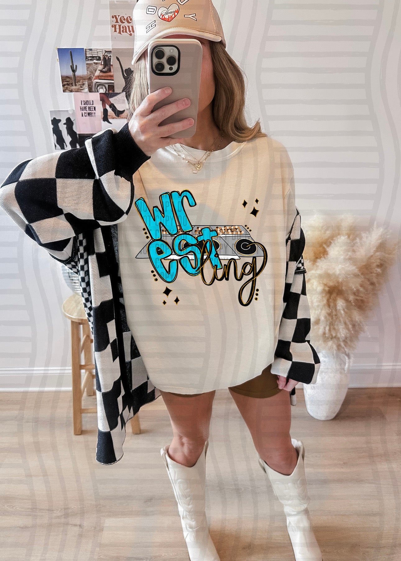 WRESTLING mat- Color Dropdown Digital Download 300DPI PNG FILE