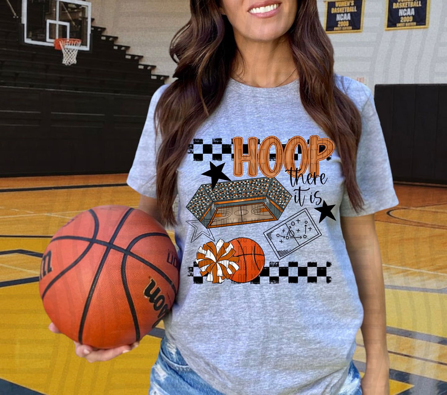 Hoop there it is - Basketball - Color Dropdown Digital Download 300DPI PNG FILE