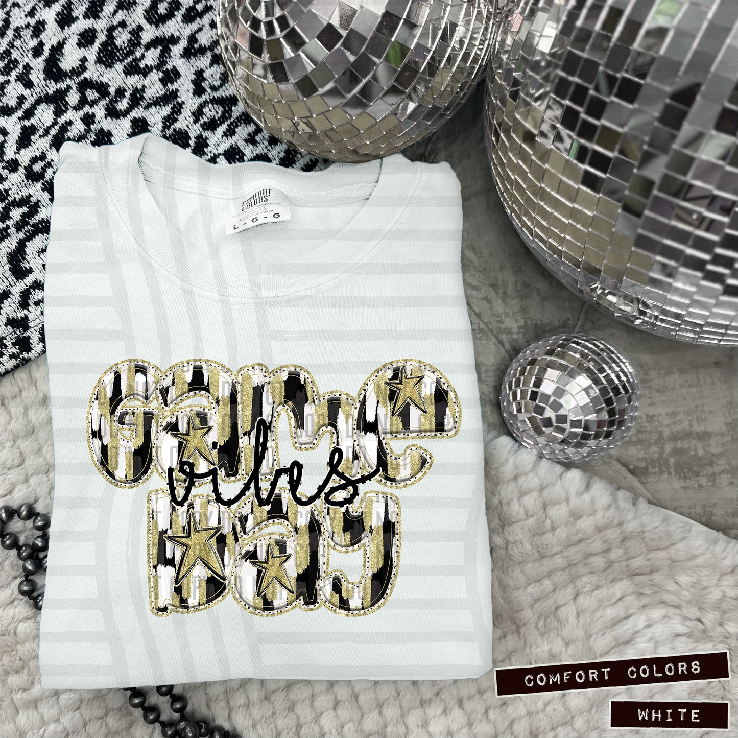 GAME DAY vibes (Brushstrokes)  - Digital download 300DPI PNG FILE