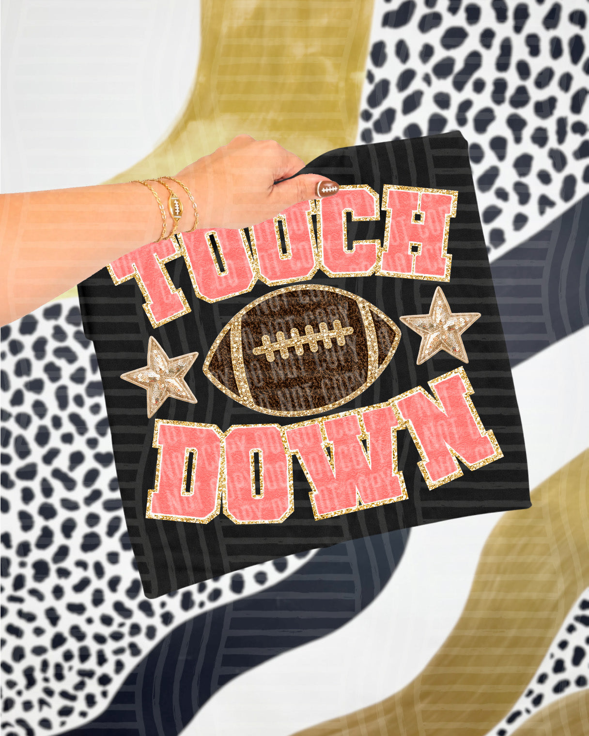 TOUCHDOWN FAUX CHENILLE CC 2608-0006- Digital Download 300 DPI PNG FILE
