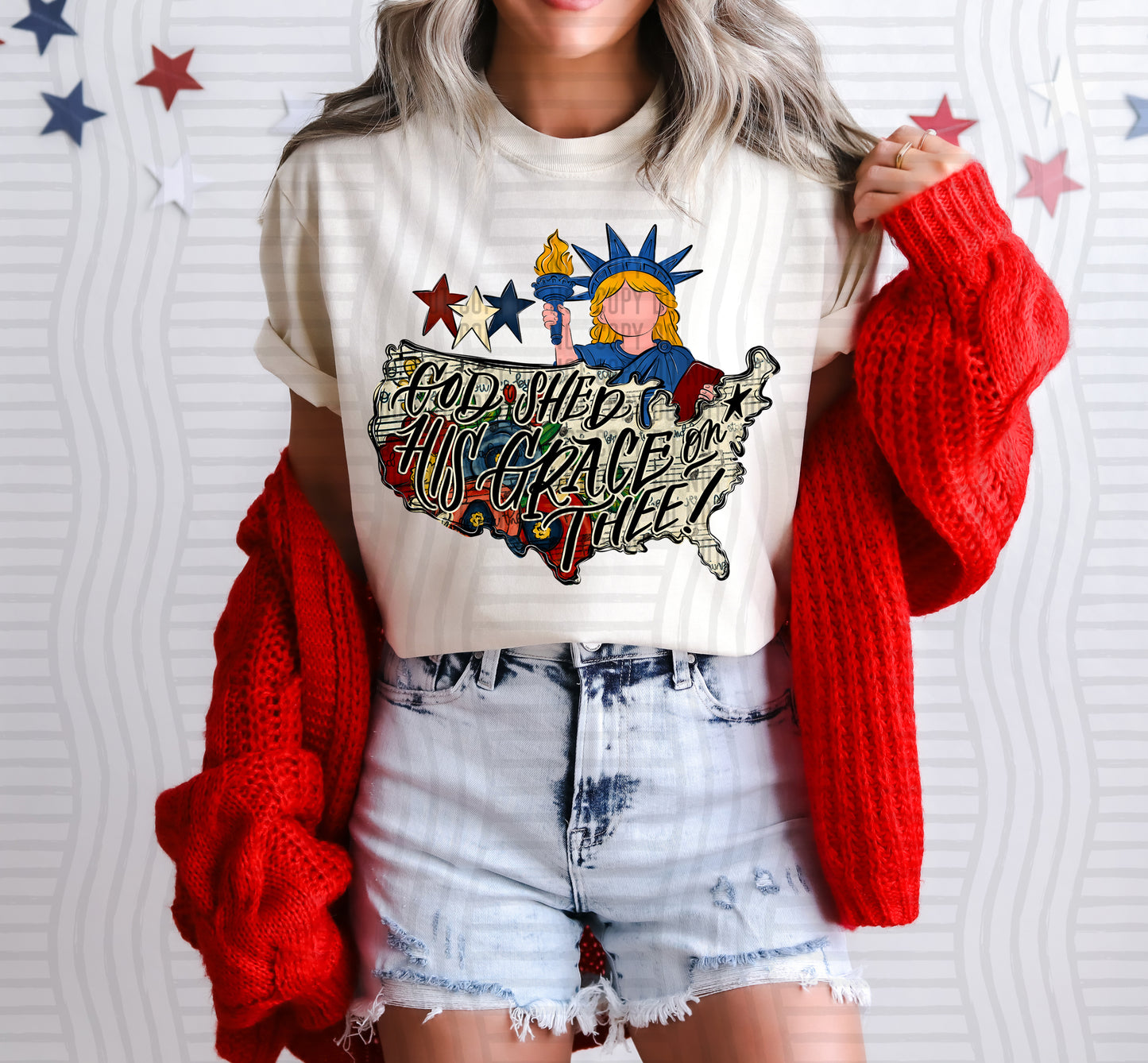 America The Beautiful DROP - Choose DESIGN - Digital Download 300DPI PNG FILE