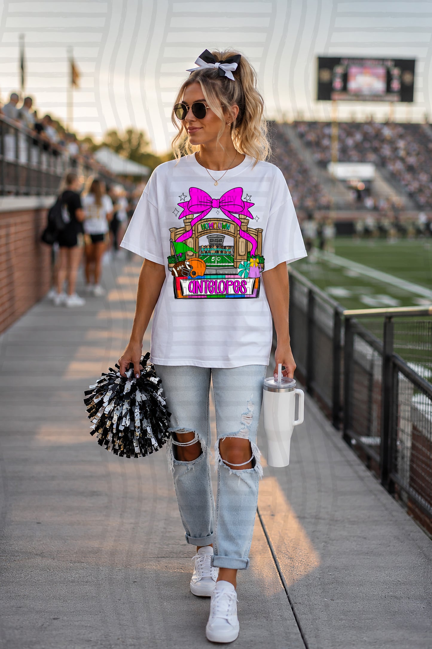 Hometown Stadium Select mascot - Custom + DROPDOWN - 300 DPI digital download