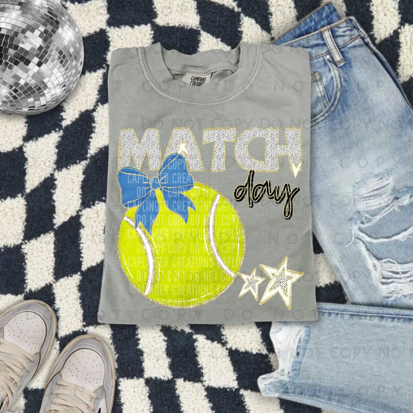 Match Day Tennis - Color Dropdown Digital Download 300DPI PNG FILE