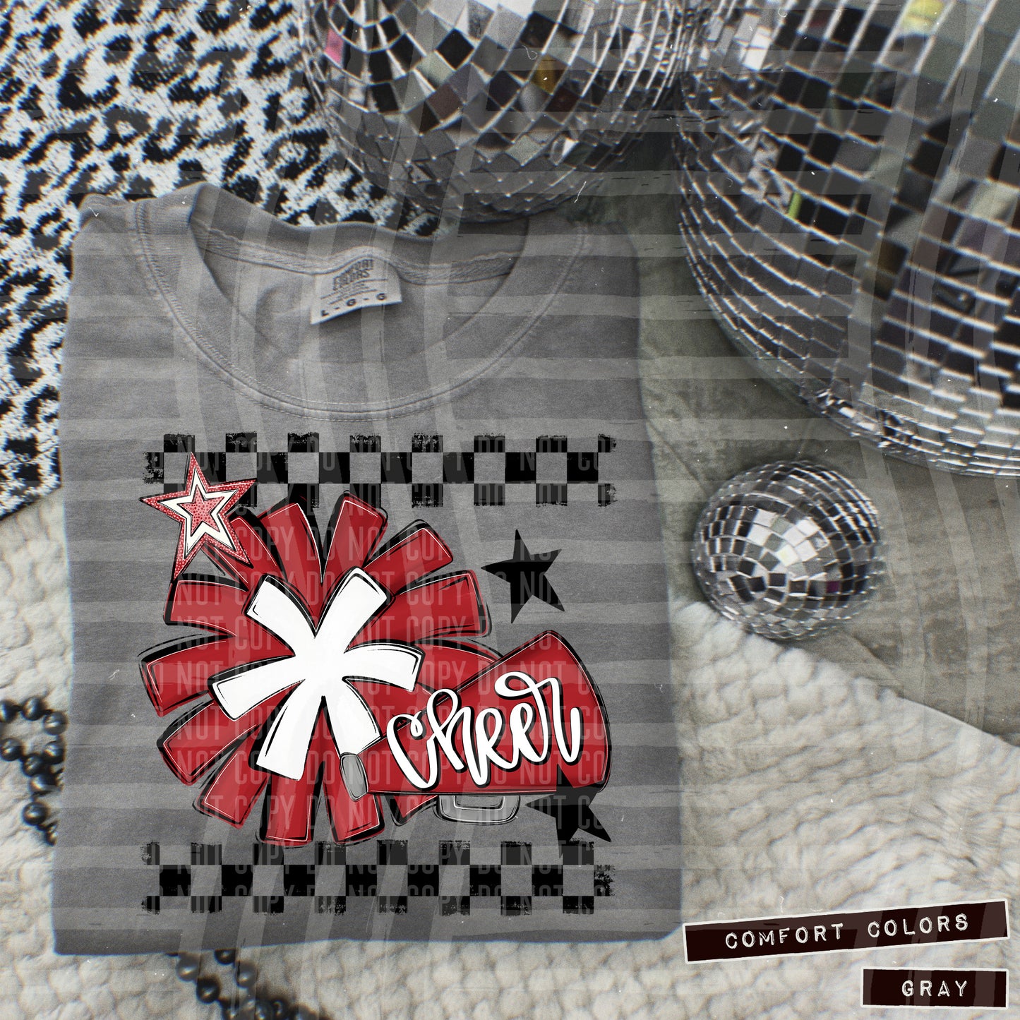 Cheer - pom/megaphone Collage - Can add names - not for digital resale-  Color Dropdown Digital Download 300DPI PNG FILE
