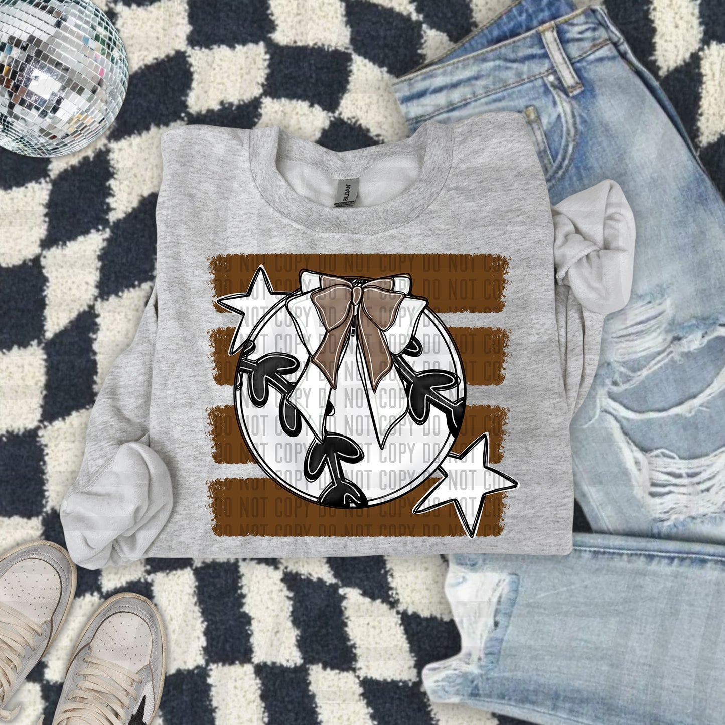 BASEBALL BOW BOW CC 2608-0013- Color Dropdown Digital Download 300DPI PNG FILE