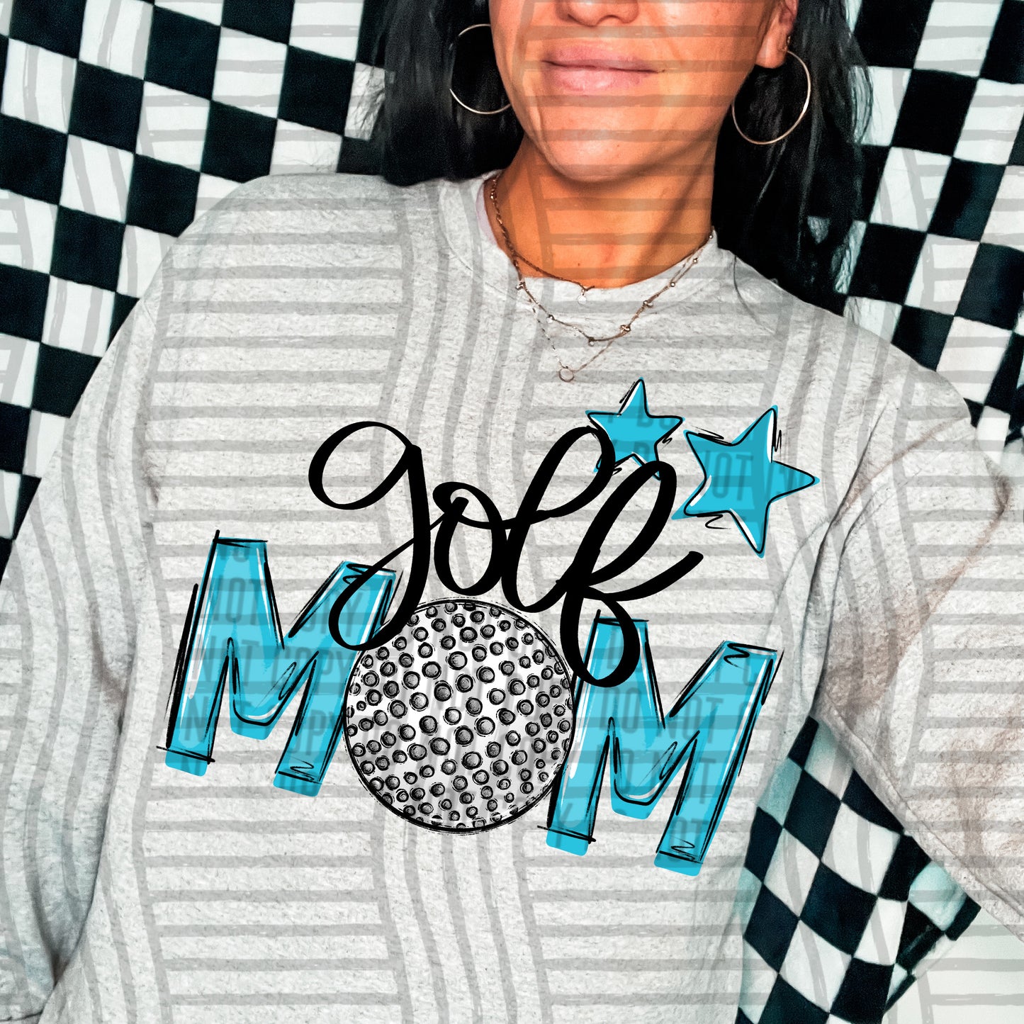 Golf Mom - Color Dropdown Digital Download 300DPI PNG FILE