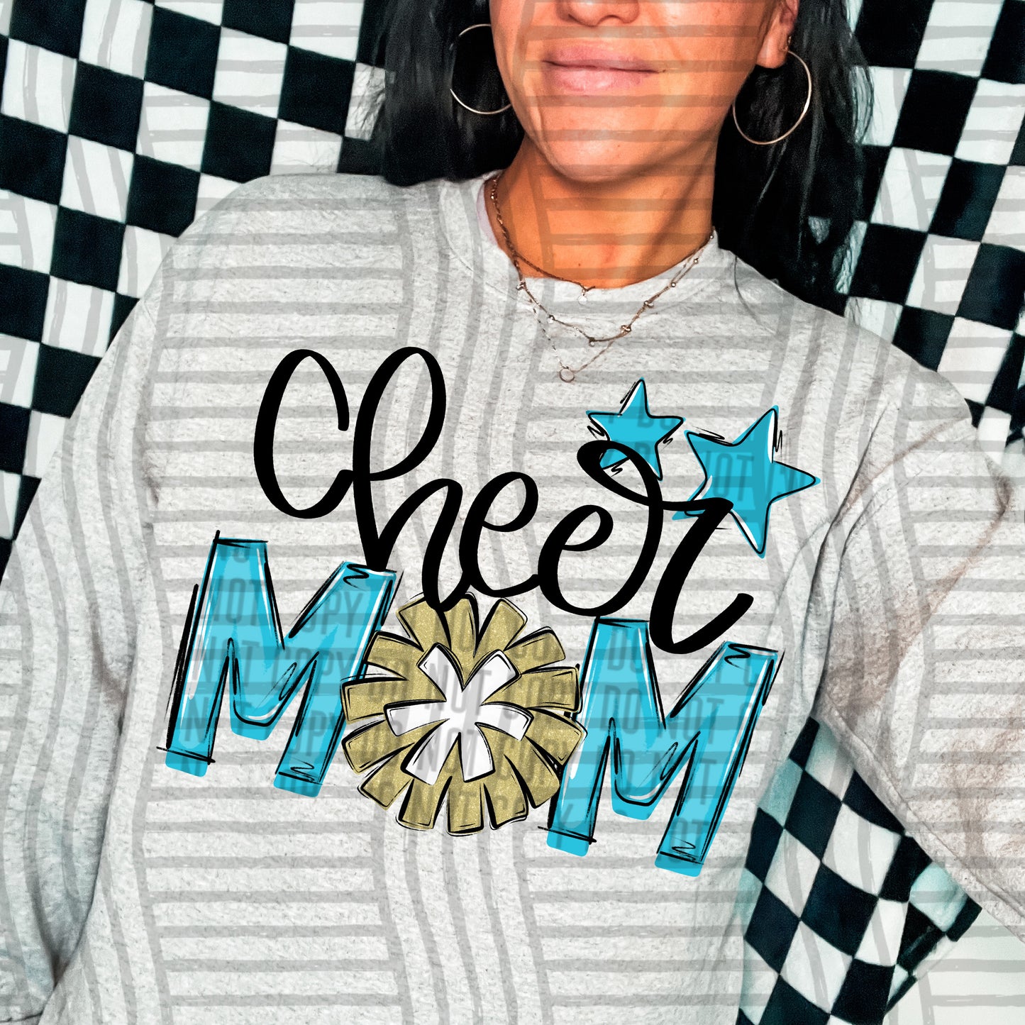 Cheer Mom Gold  - Color Dropdown Digital Download 300DPI PNG FILE