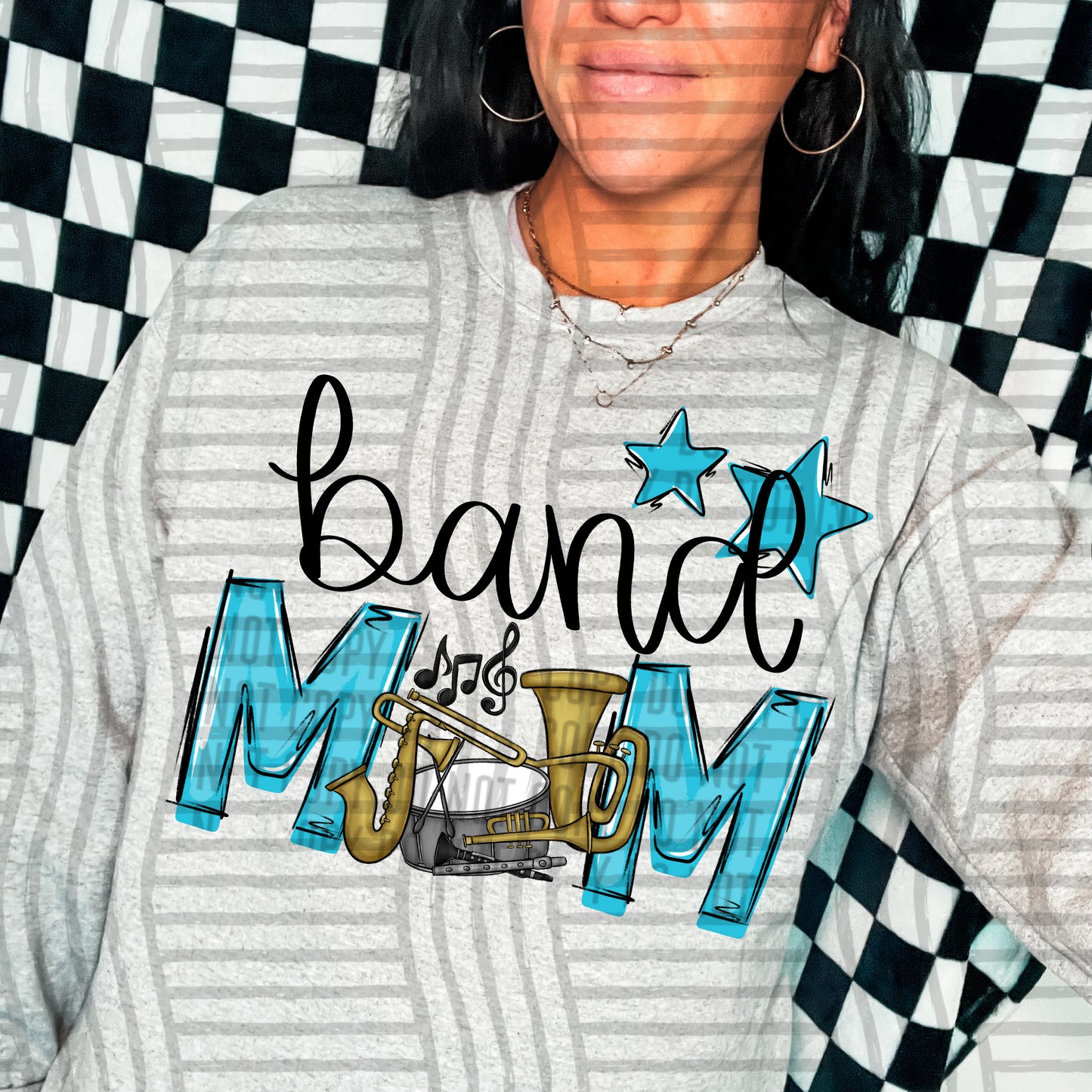 Band Mom - Color Dropdown Digital Download 300DPI PNG FILE