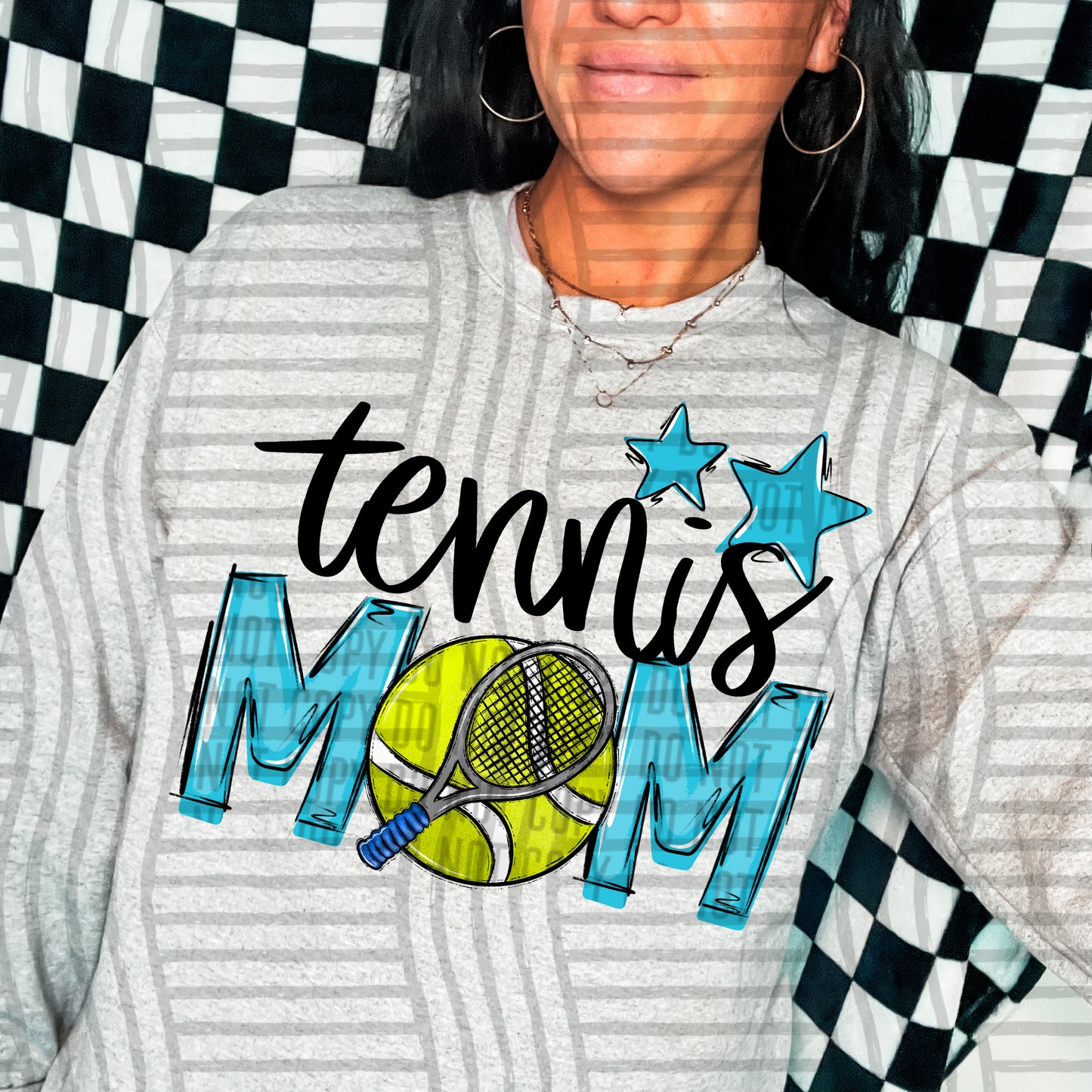 Tennis Mom - Color Dropdown Digital Download 300DPI PNG FILE