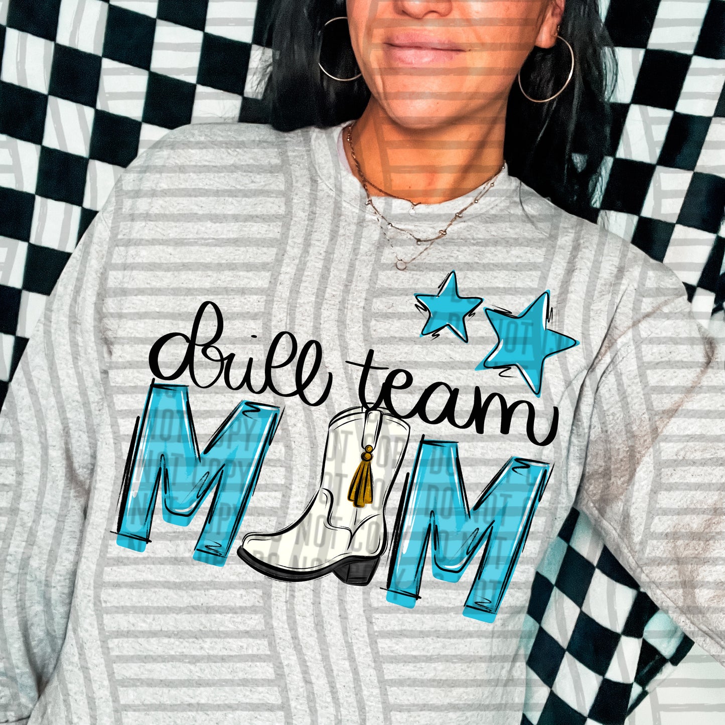 Drill team Mom  - Color Dropdown Digital Download 300DPI PNG FILE