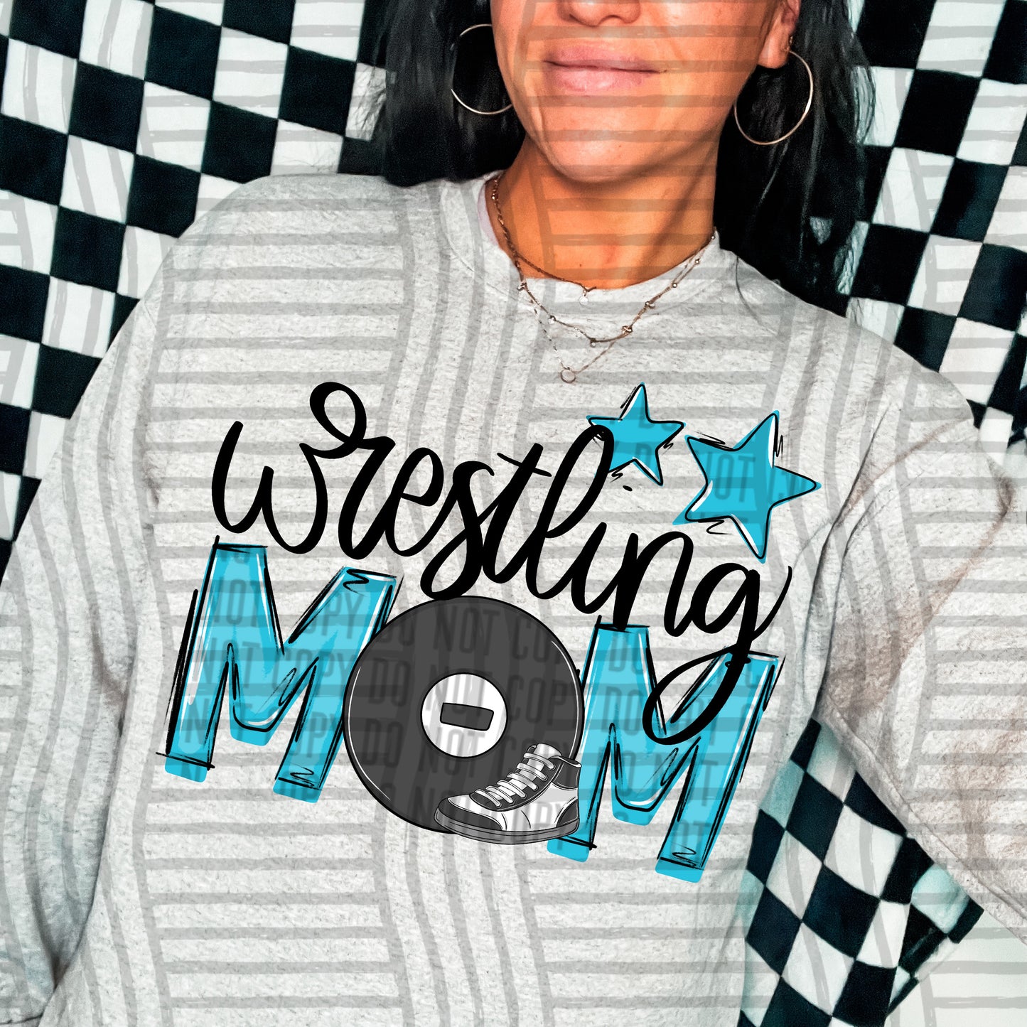 Wrestling Mom - Color Dropdown Digital Download 300DPI PNG FILE