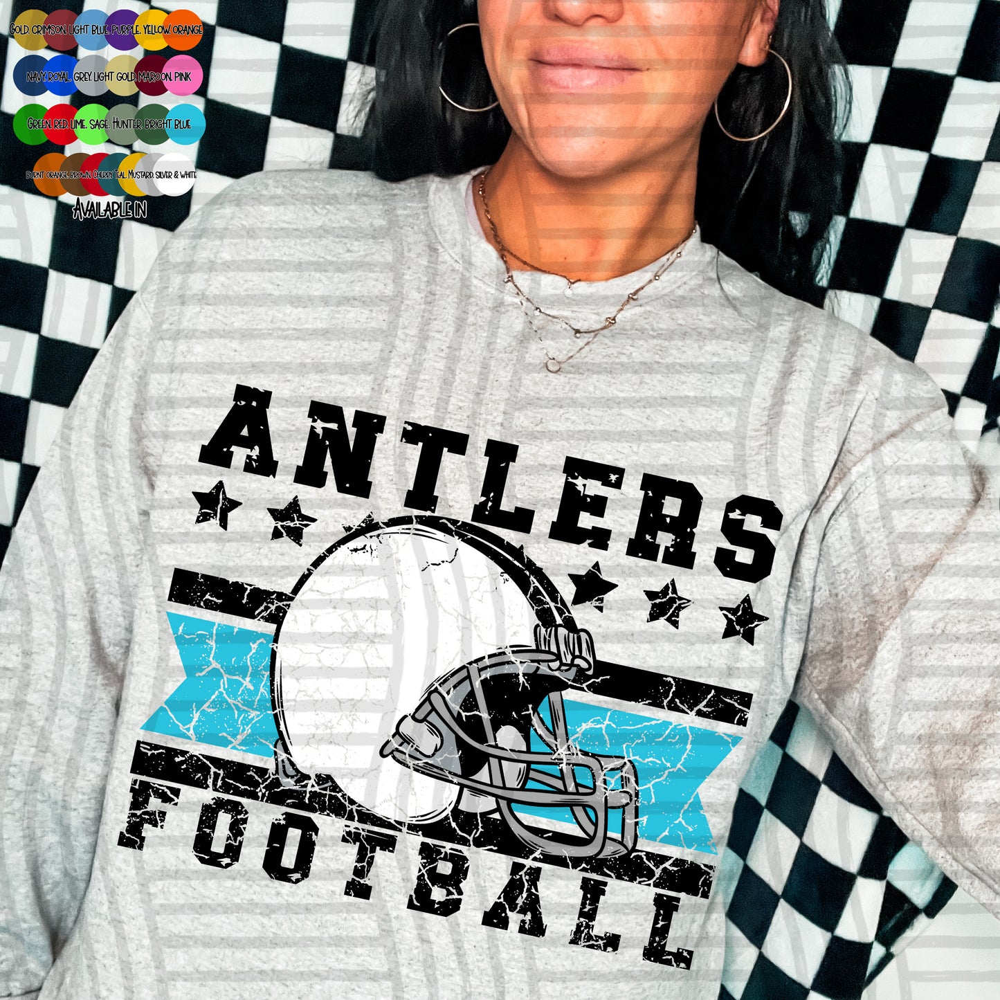 Football Helmets distressed COLORS CC 2608-0017 (CUSTOM) -  Digital Download 300DPI PNG FILE