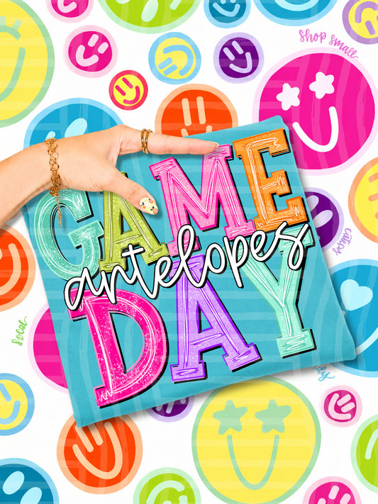 Simply Colorful GAME DAY - Custom + DROPDOWN - 300 DPI digital download