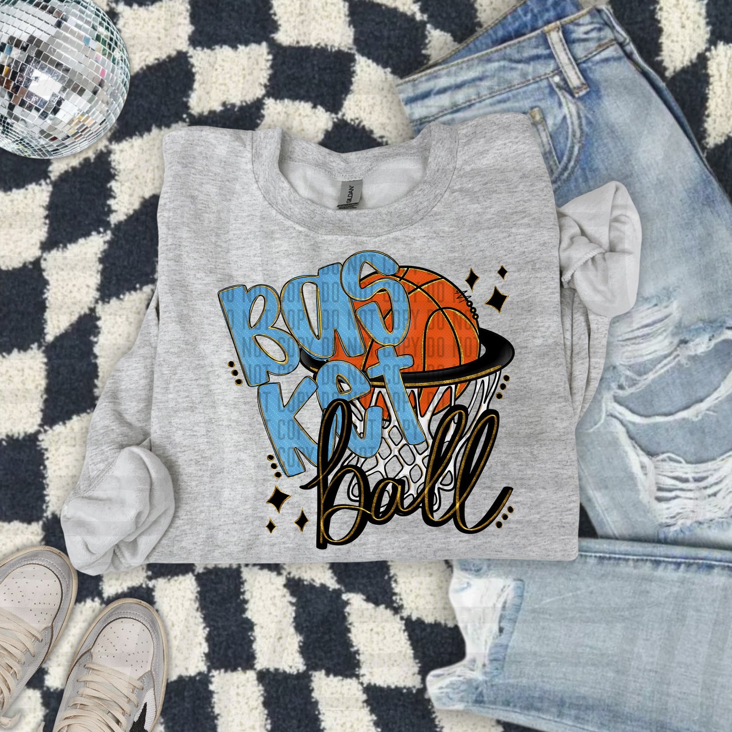 Basketball hoop -Color Dropdown Digital Download 300DPI PNG FILE