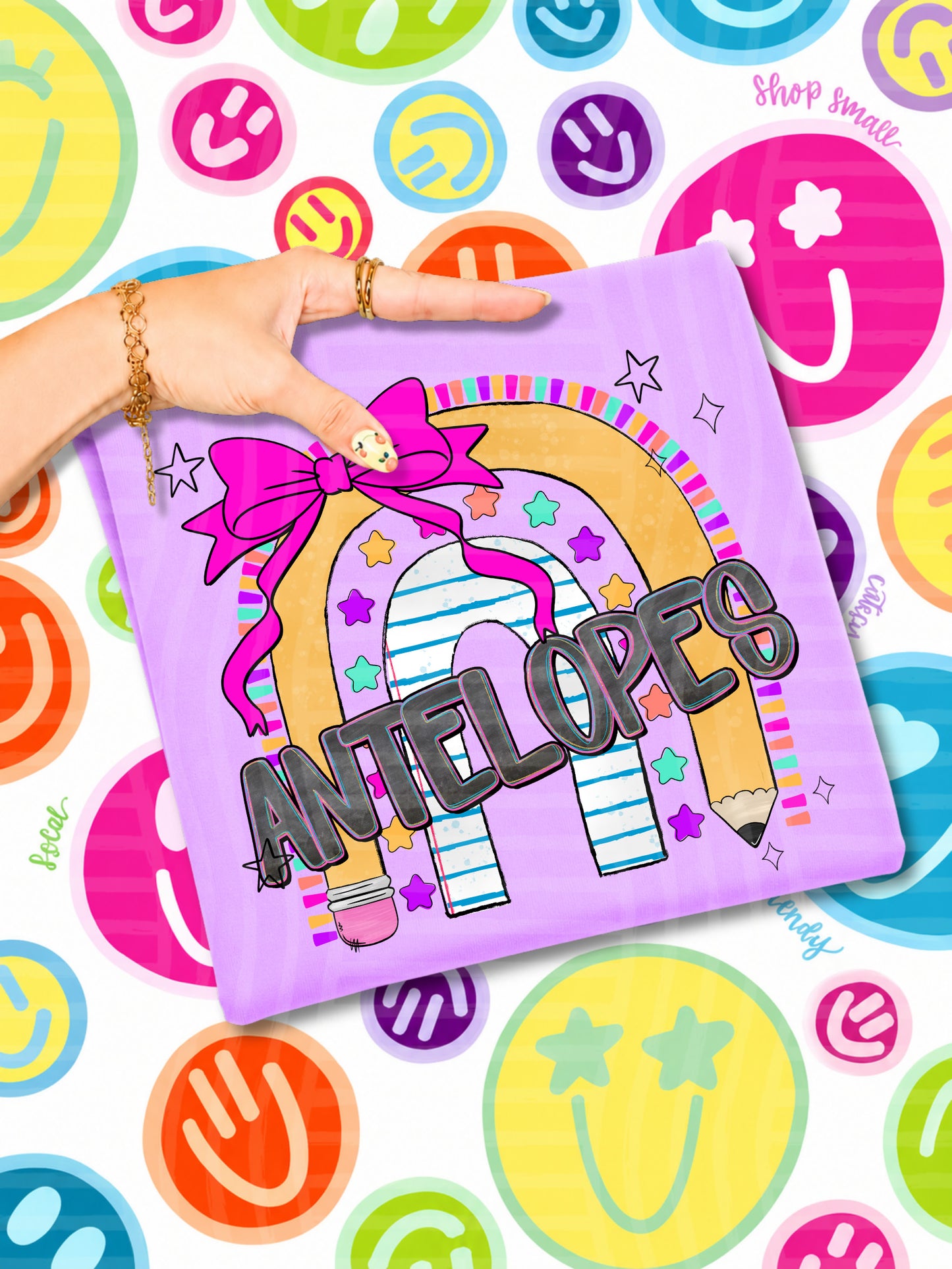 Rainbow Pencil MASCOTS - Custom + DROPDOWN - 300 DPI digital download