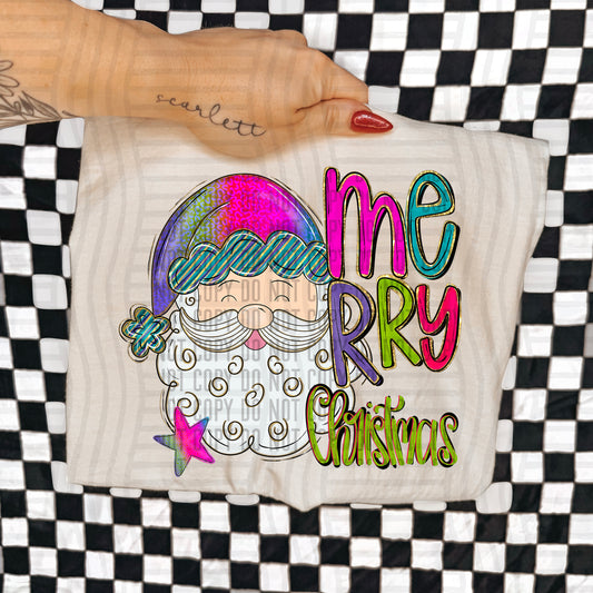 Hand Drawn Santa - Rainbow Leopard - Choose DESIGN 300DPI PNG FILE
